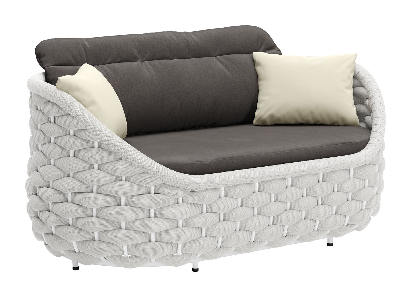 Coral Reef Loveseat Gray - Disselt Designs