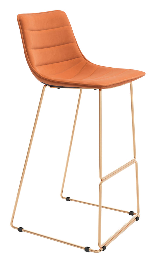 Adele Barstool (Set of 2) Orange & Gold - Disselt Designs