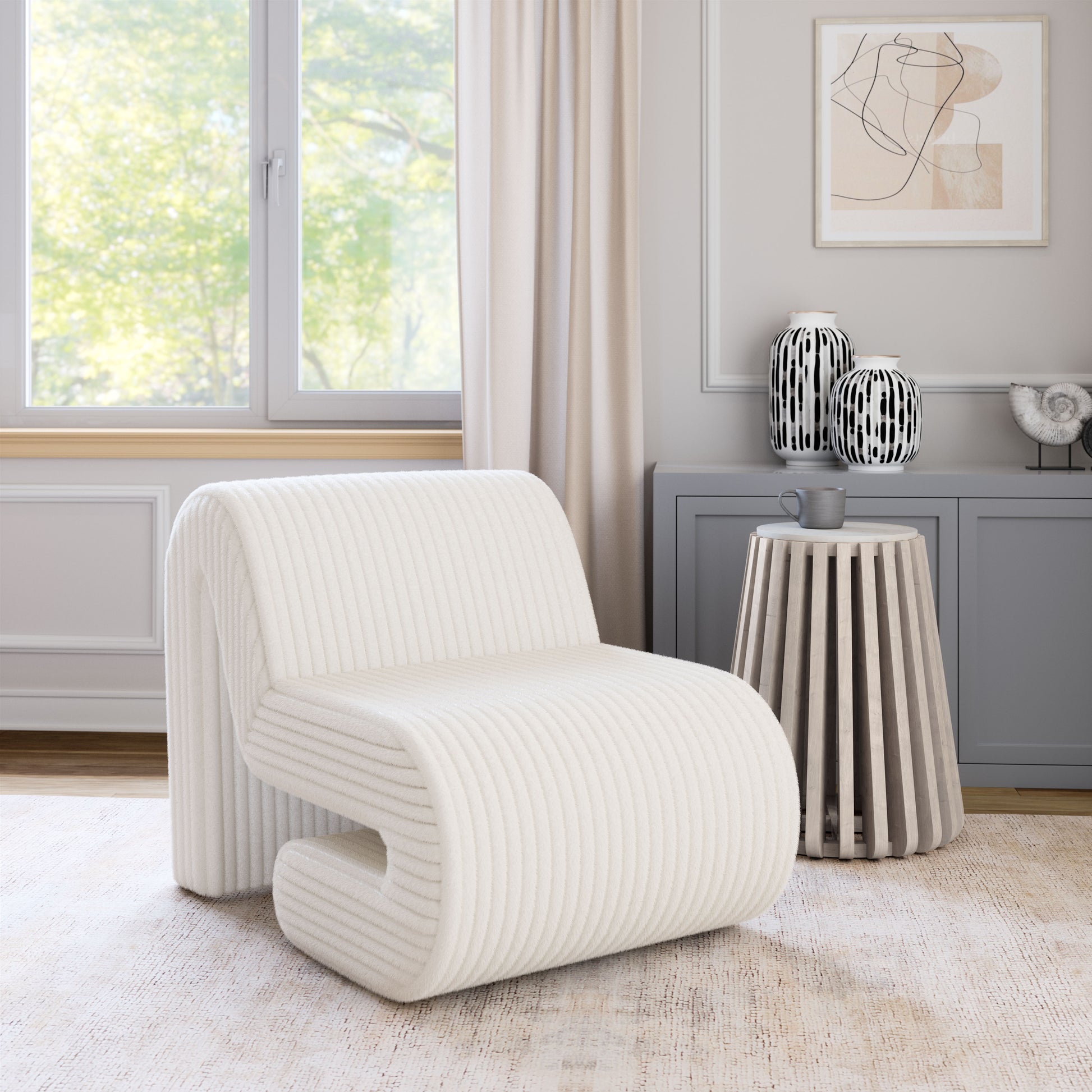 Opam Accent Chair White - Disselt Designs