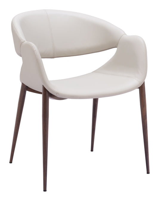 Limay Dining Chair (Set of 2) Beige & Walnut - Disselt Designs