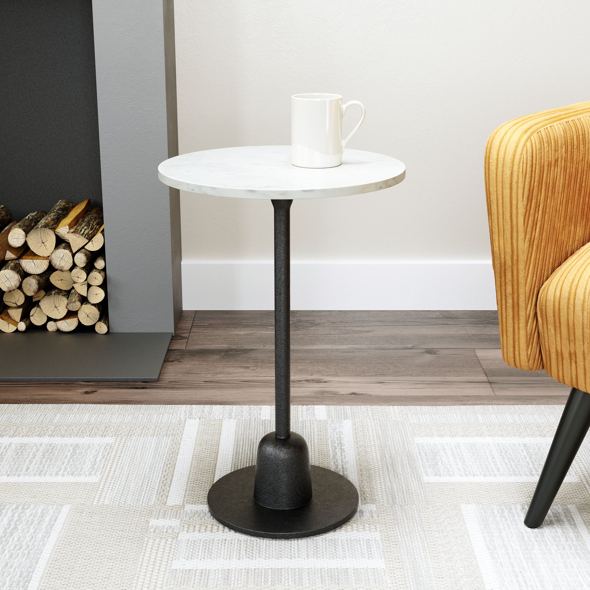 Whammy Side Table White & Black - Disselt Designs