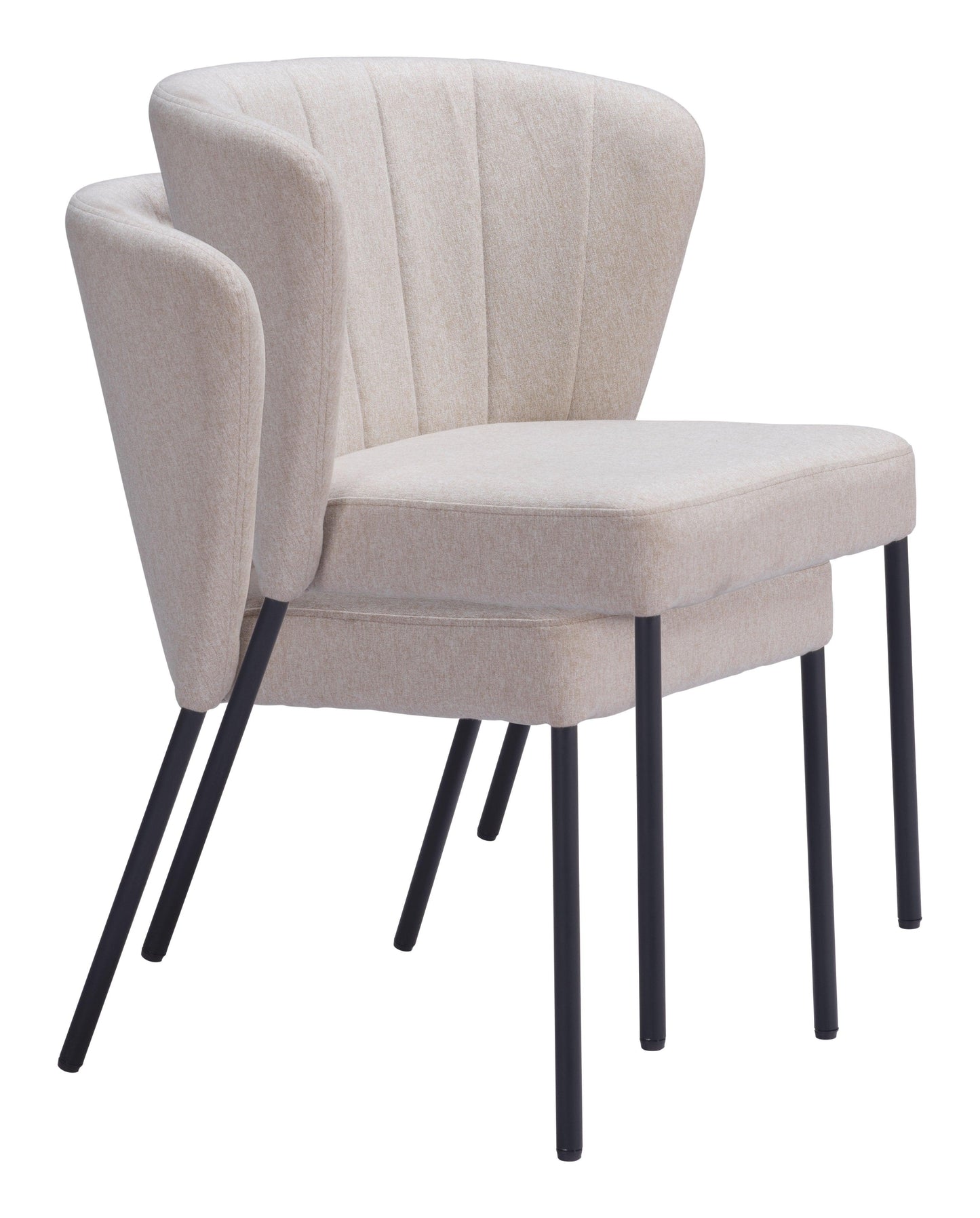 Aimee Dining Chair (Set of 2) Beige - Disselt Designs