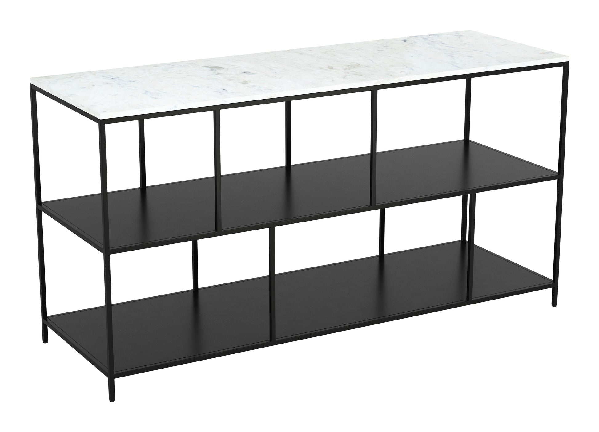 Singularity Console Table White & Black - Disselt Designs
