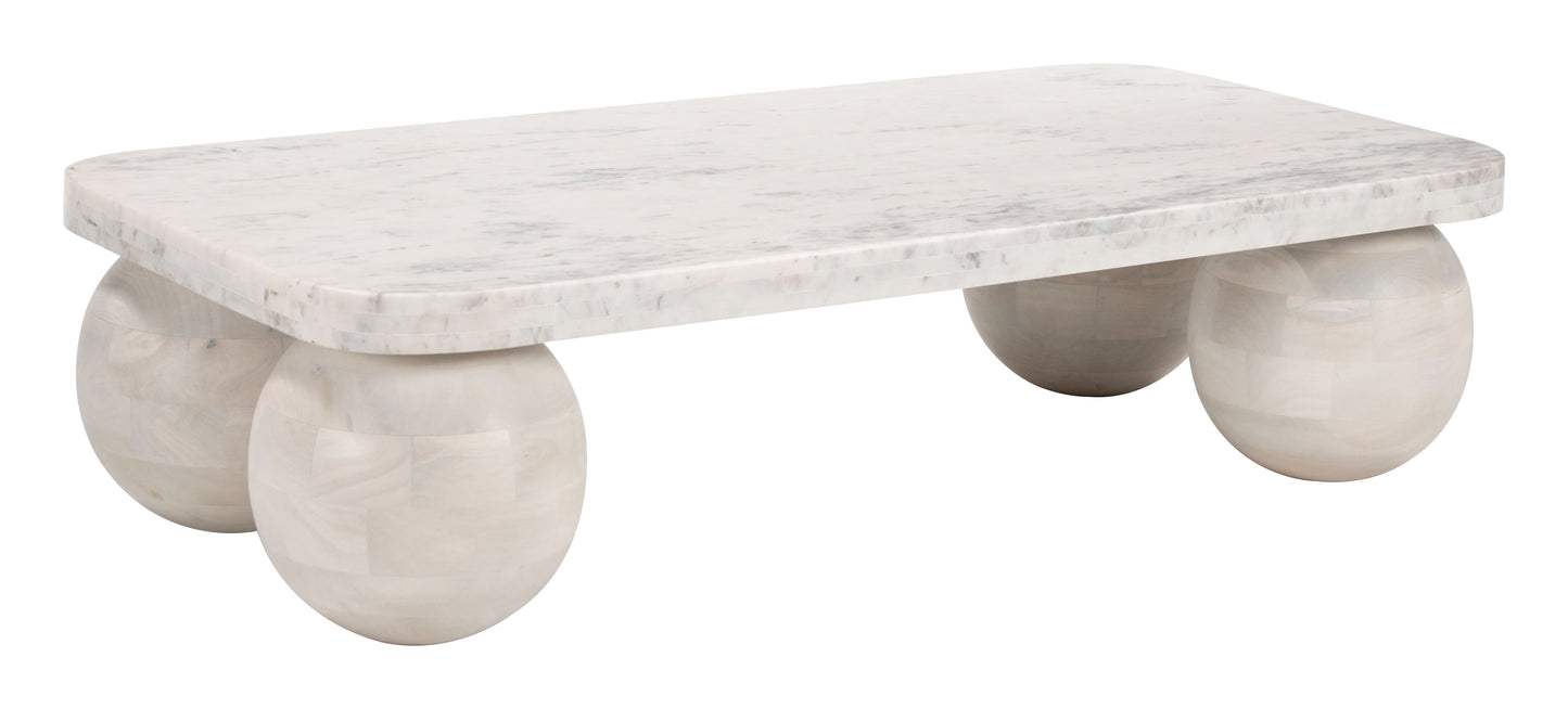 Camakat Coffee Table White & Whitewashed - Disselt Designs