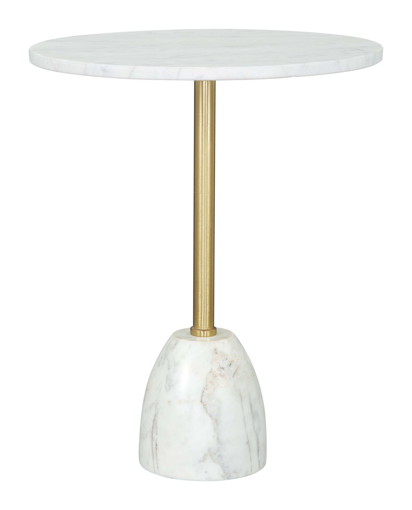 Cynthia Side Table White & Gold - Disselt Designs