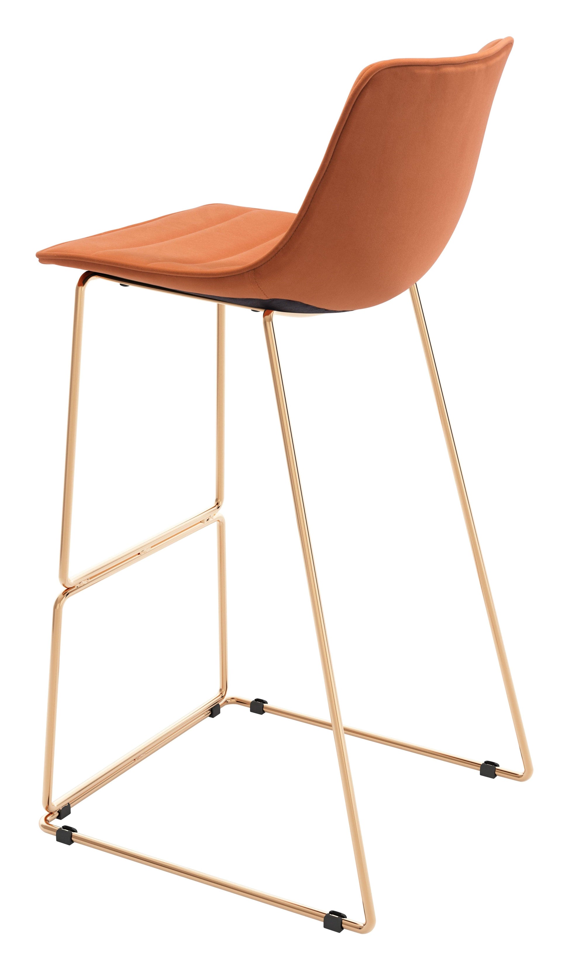 Adele Barstool (Set of 2) Orange & Gold - Disselt Designs