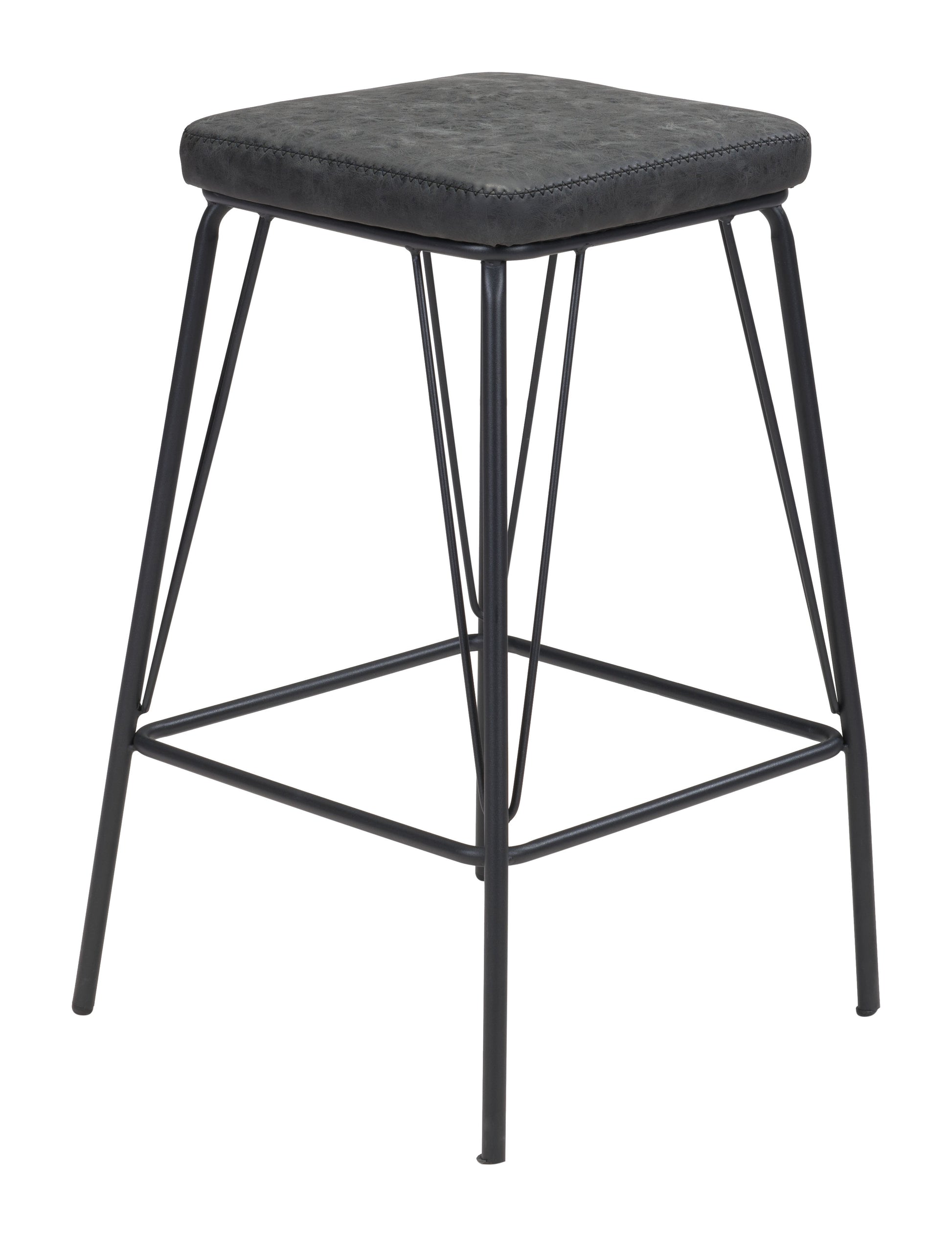 Samuel Counter Stool (Set of 2) Vintage Black - Disselt Designs