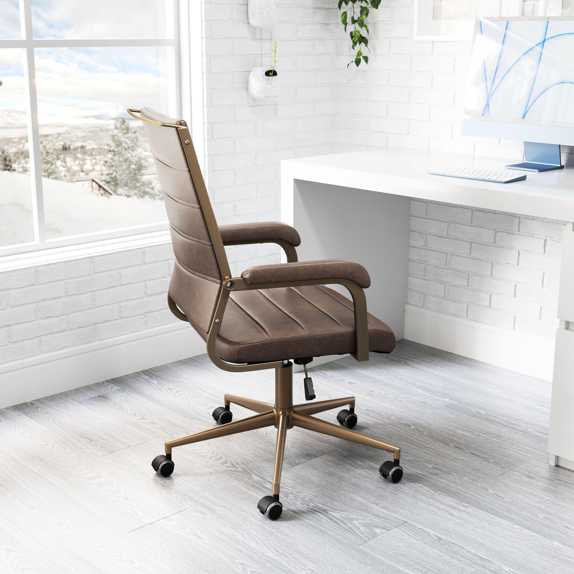 Auction Office Chair Espresso - Disselt Designs