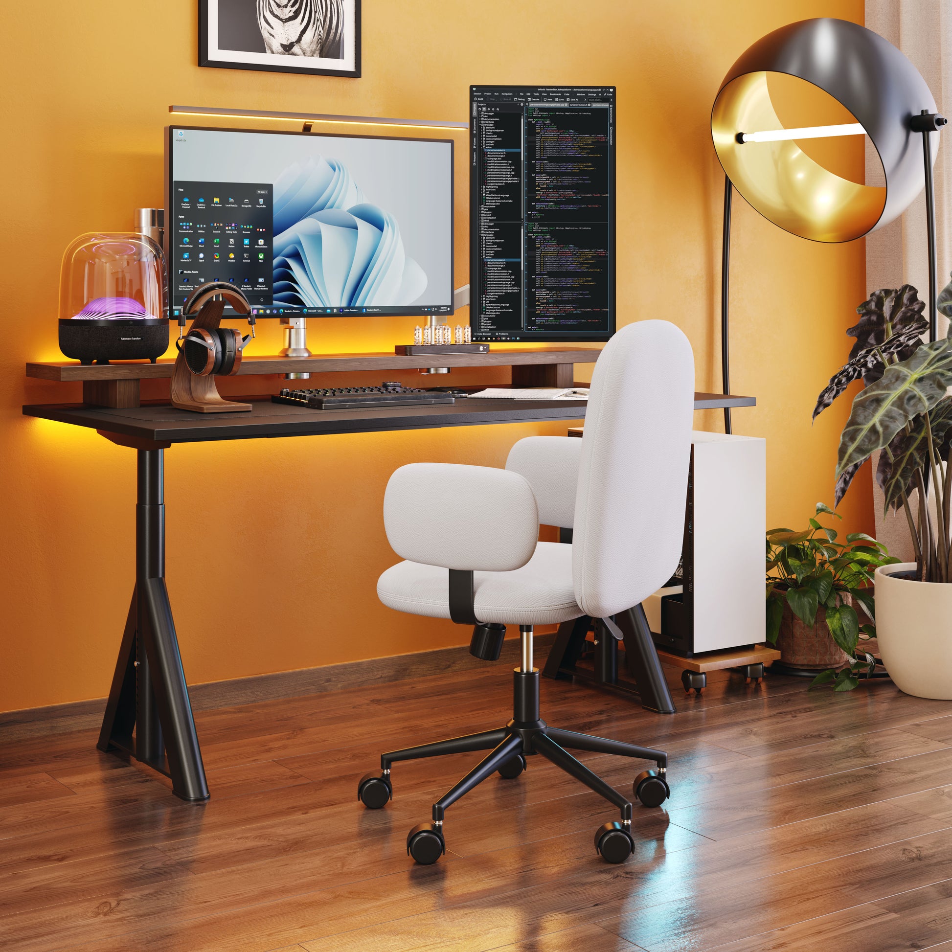 Lionel Office Chair Beige - Disselt Designs