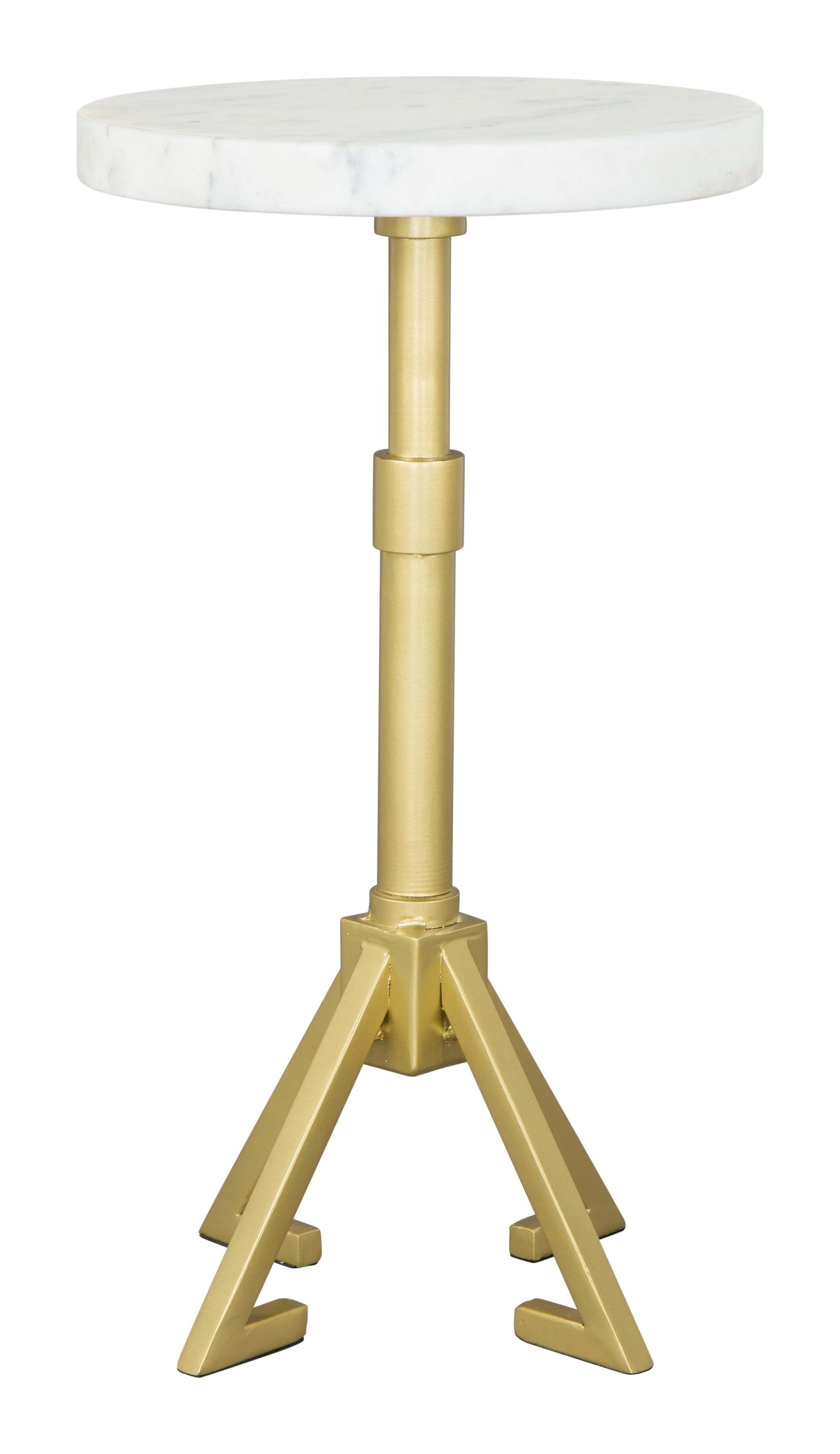 Maurice Side Table White & Gold - Disselt Designs
