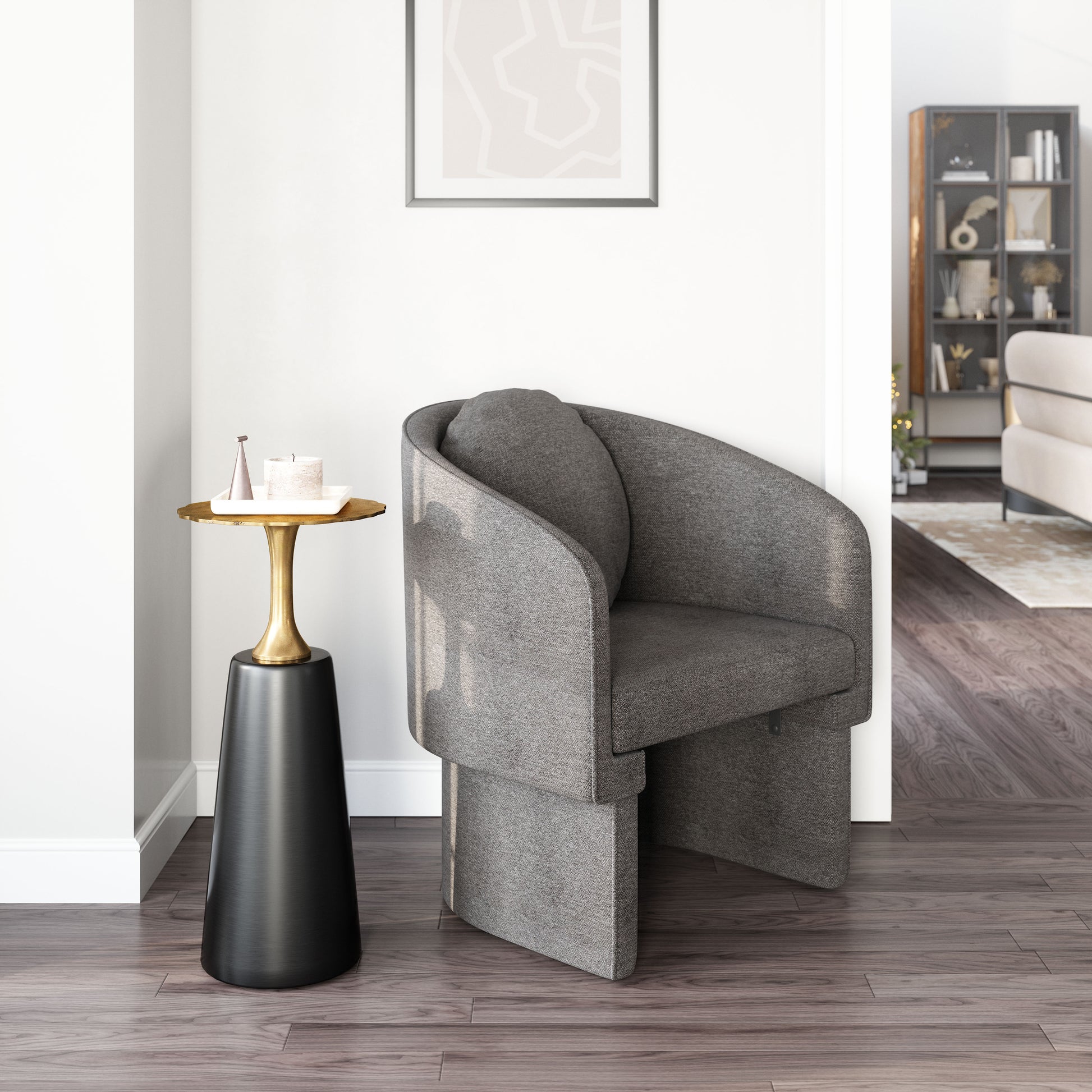 Olya Accent Chair Truffle Gray - Disselt Designs