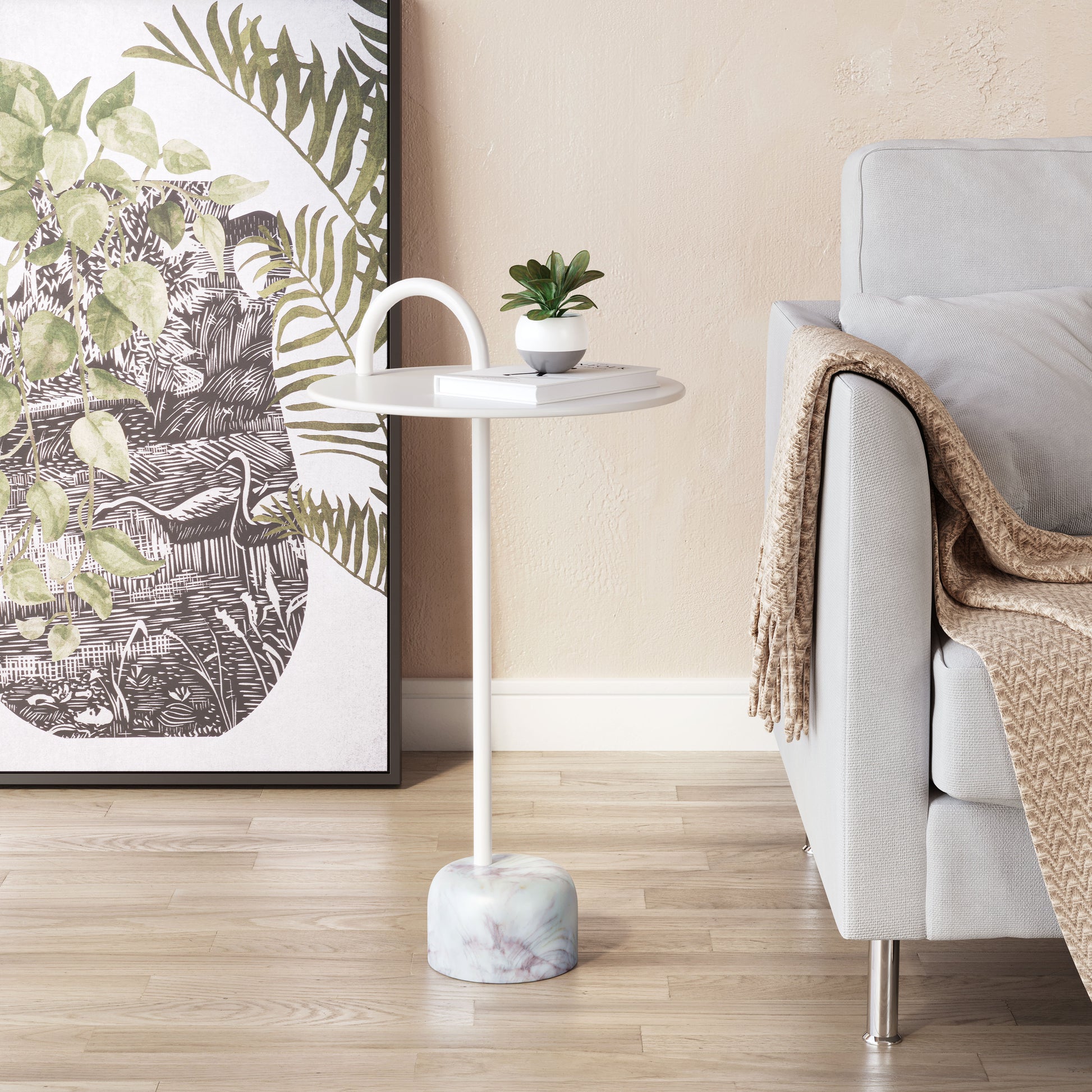 Will Side Table White - Disselt Designs