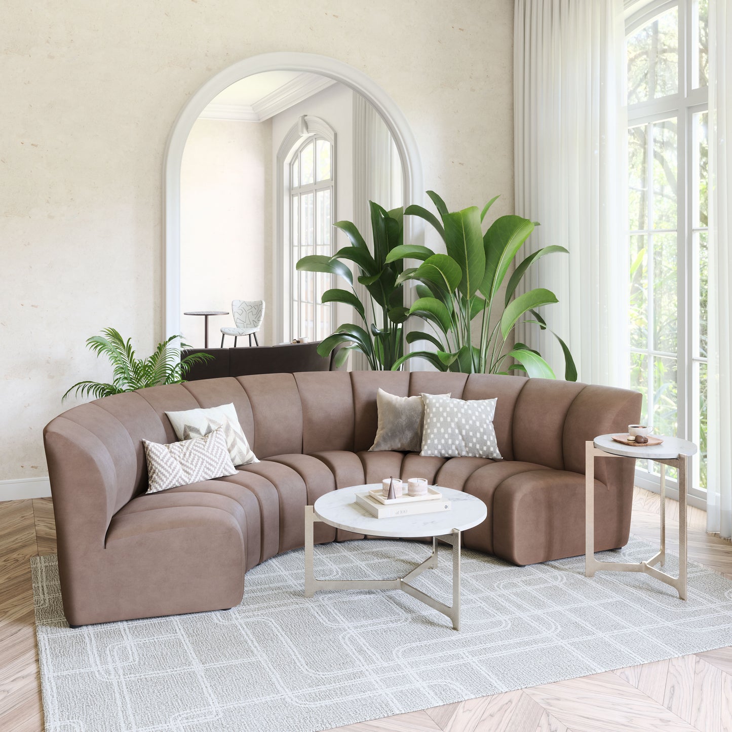 Garbi Modular Sectional Beige - Disselt Designs