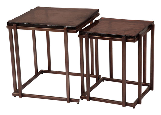 Shimai Nesting Tables (2-Piece) Bronze - Disselt Designs