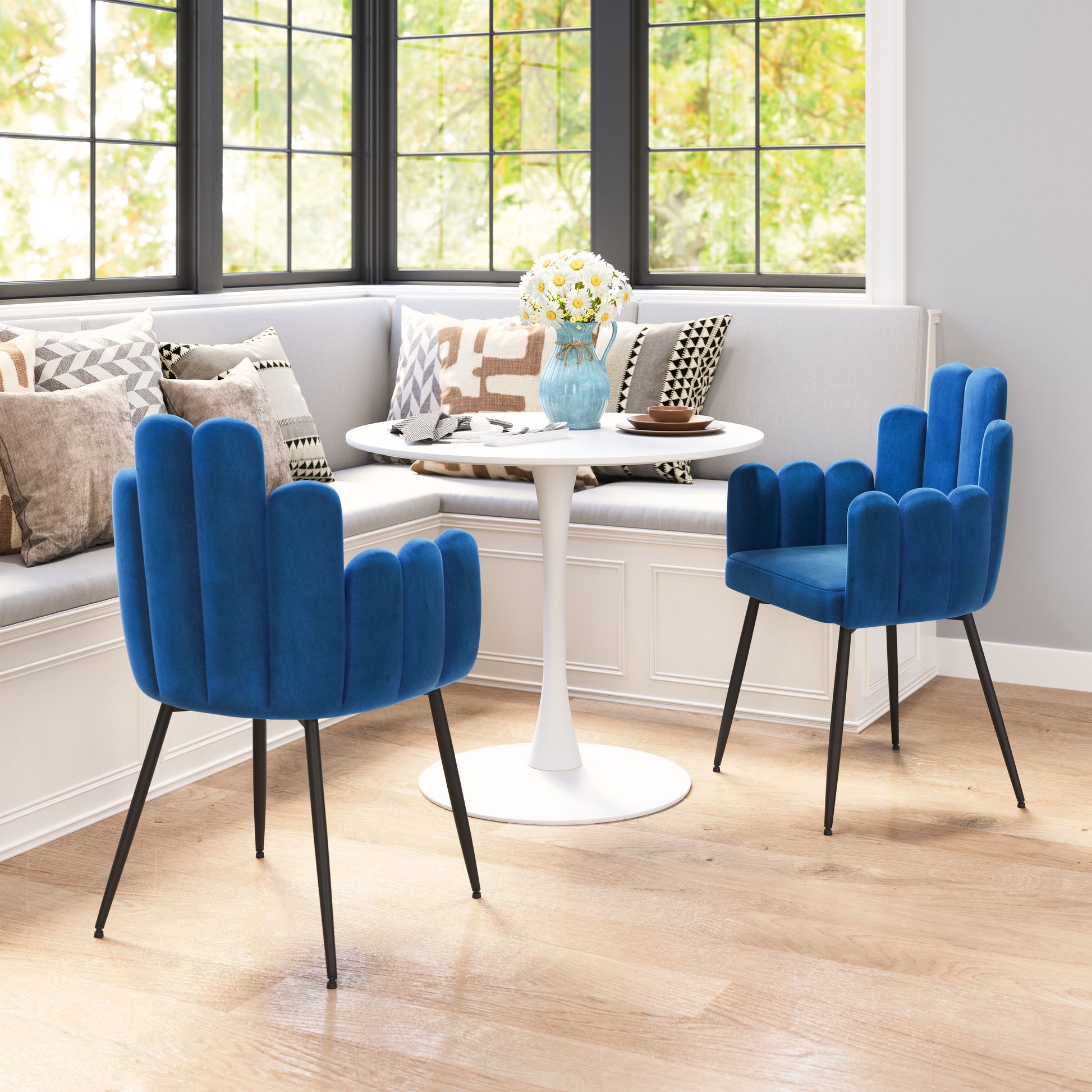 Noosa Dining Chair (Set of 2) Navy Blue - Disselt Designs