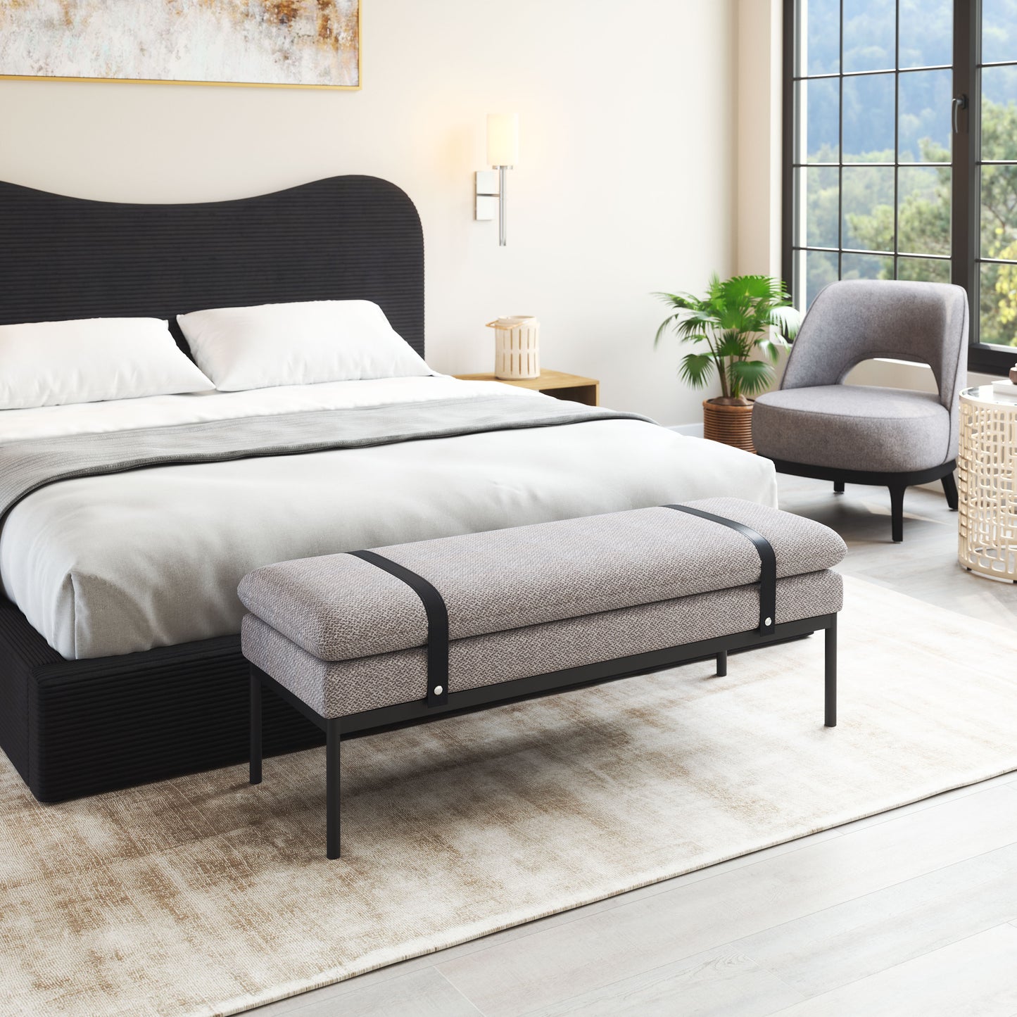 Padd Bench Gray - Disselt Designs