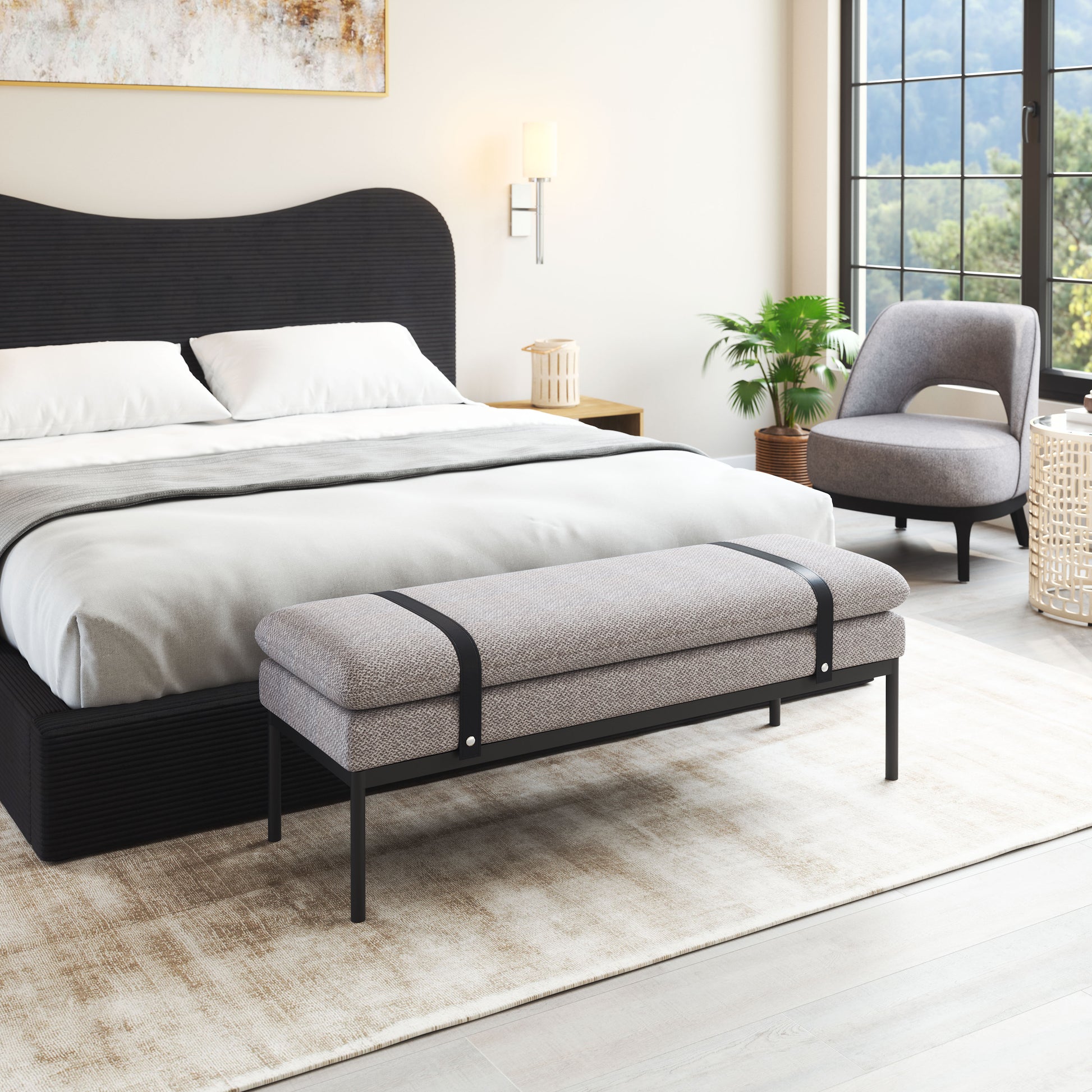 Padd Bench Gray - Disselt Designs