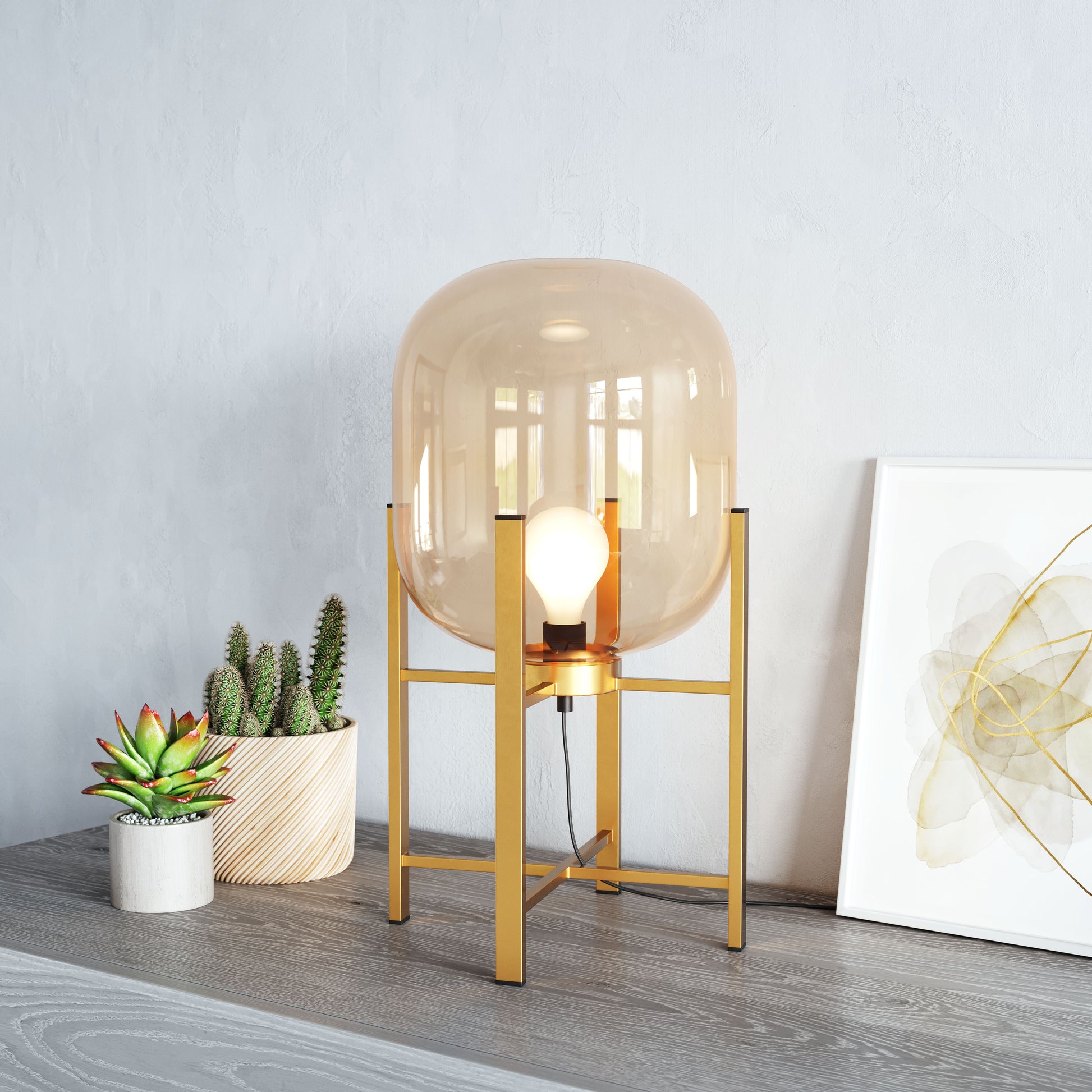 Wonderwall Table Lamp Gold - Disselt Designs