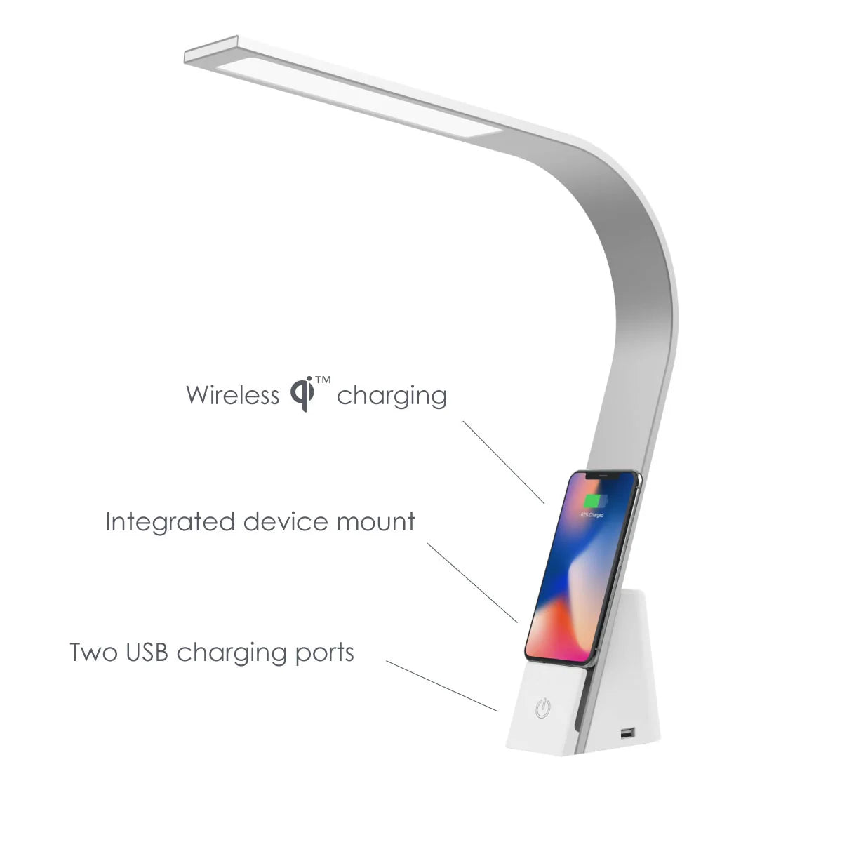 Brooklyn AURA LED Task Light (Wireless Qi™ Charging) - Disselt Designs