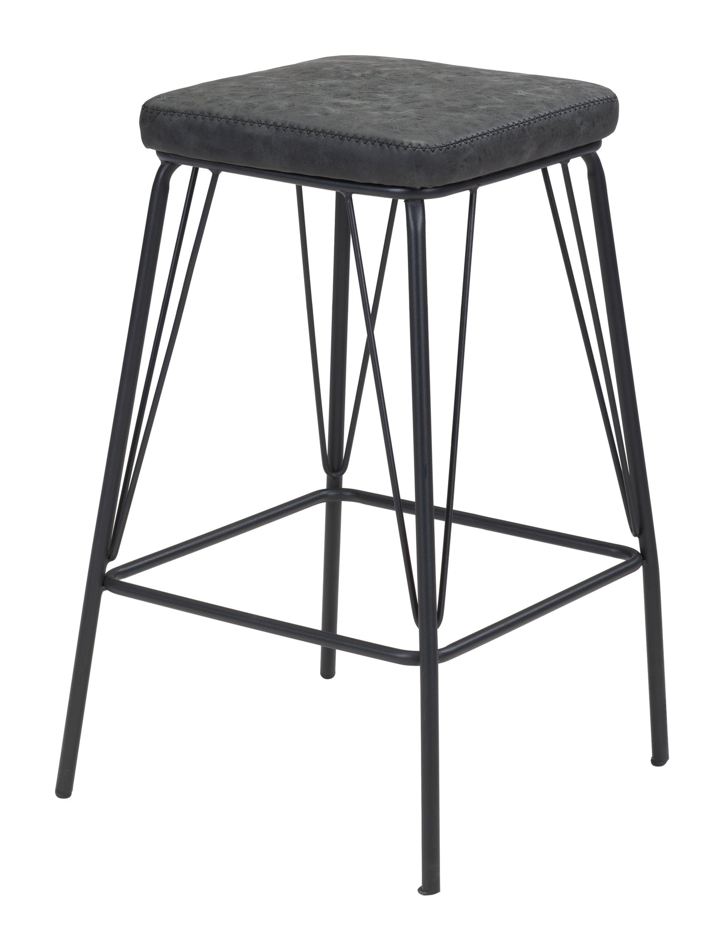 Samuel Counter Stool (Set of 2) Vintage Black - Disselt Designs