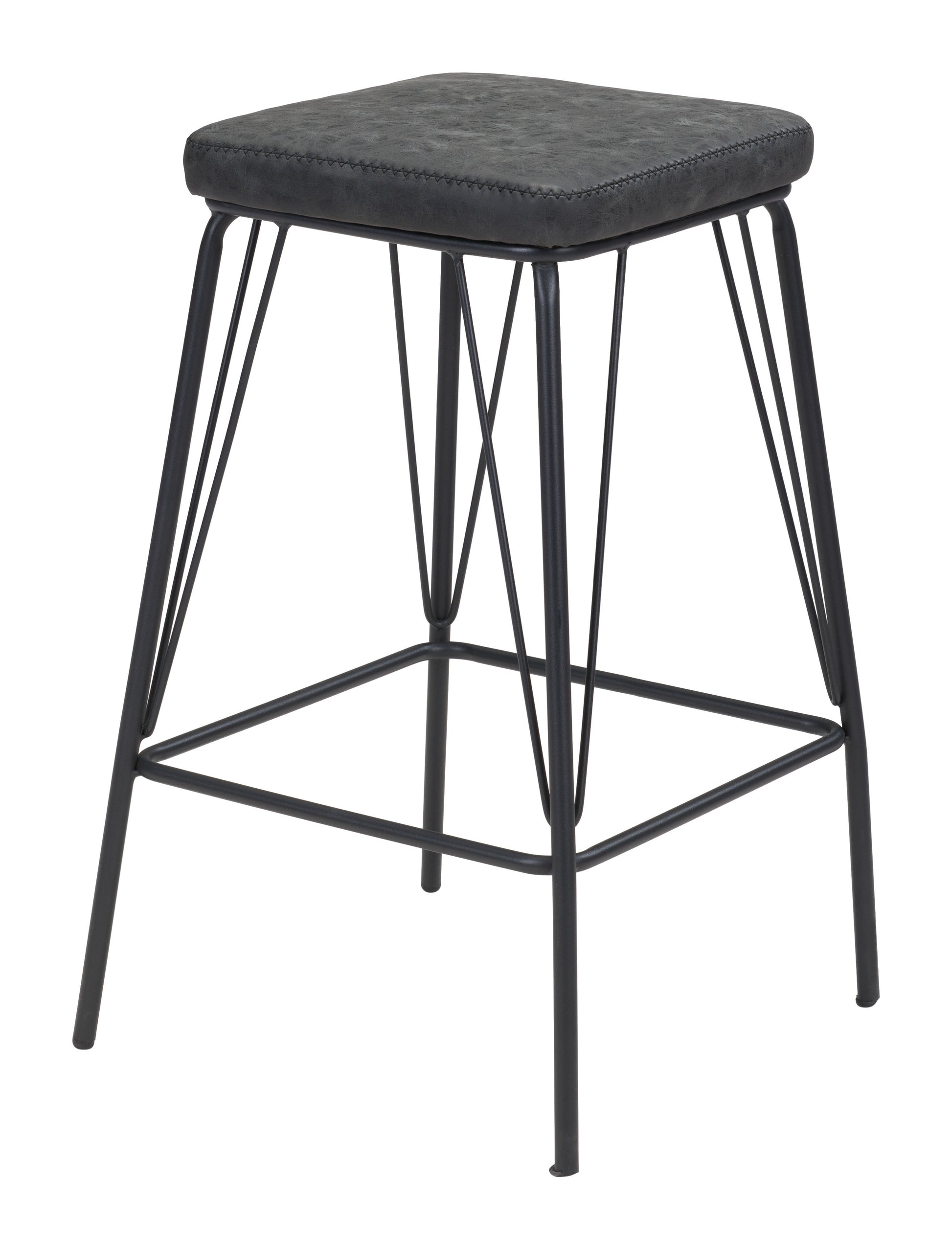 Samuel Counter Stool (Set of 2) Vintage Black - Disselt Designs
