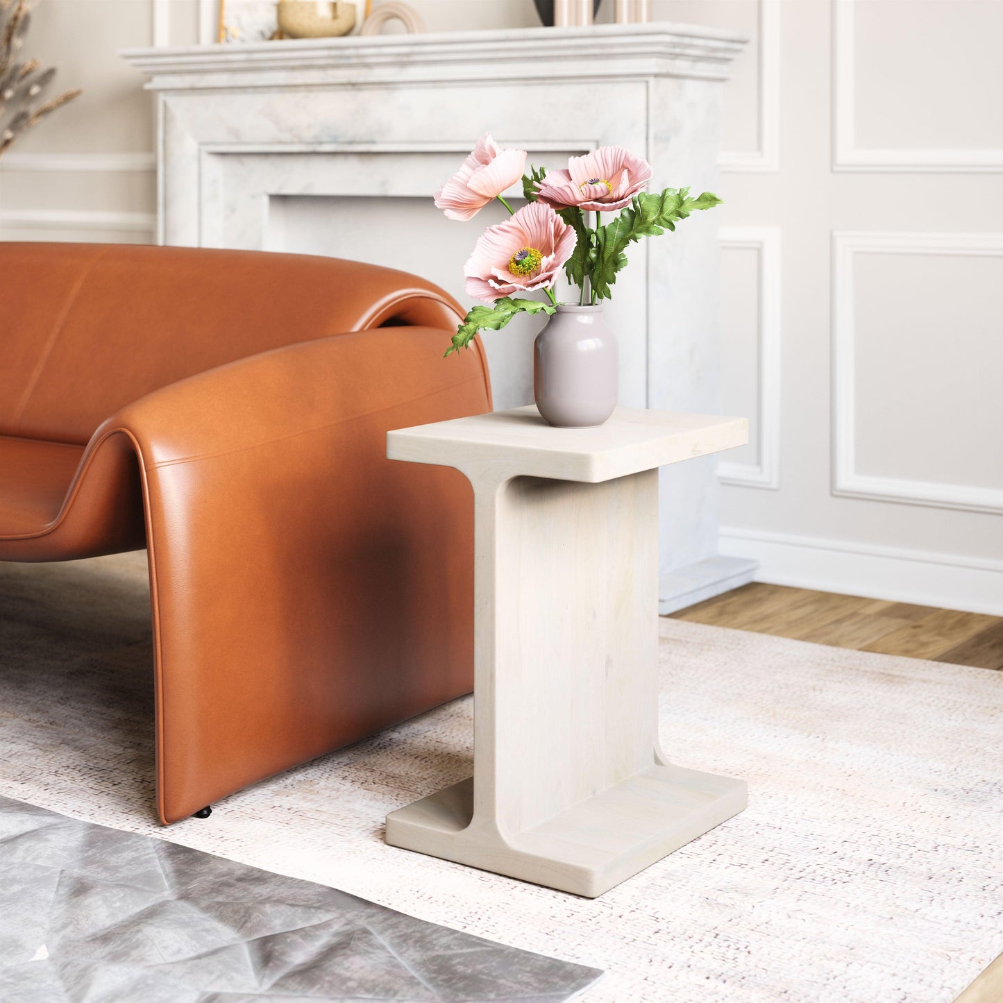 Bama Side Table Whitewashed - Disselt Designs