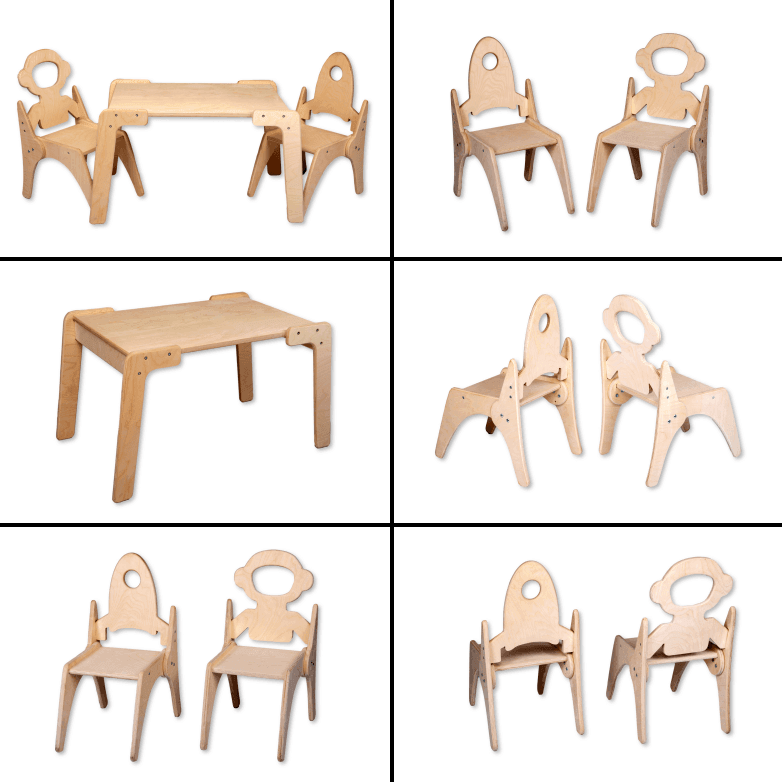 KIDS WORKIT | Wooden Table and Chair Set - Disselt Designs