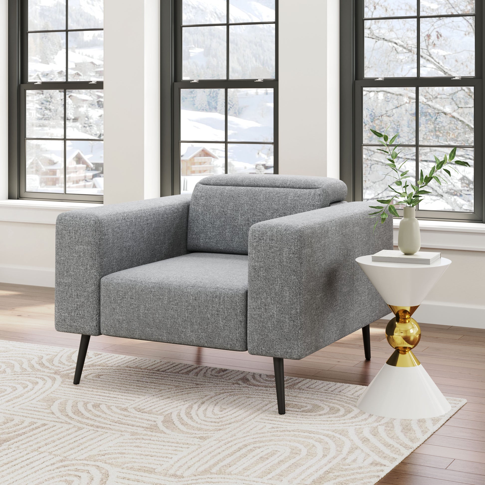 Milan Armchair Dark Gray - Disselt Designs