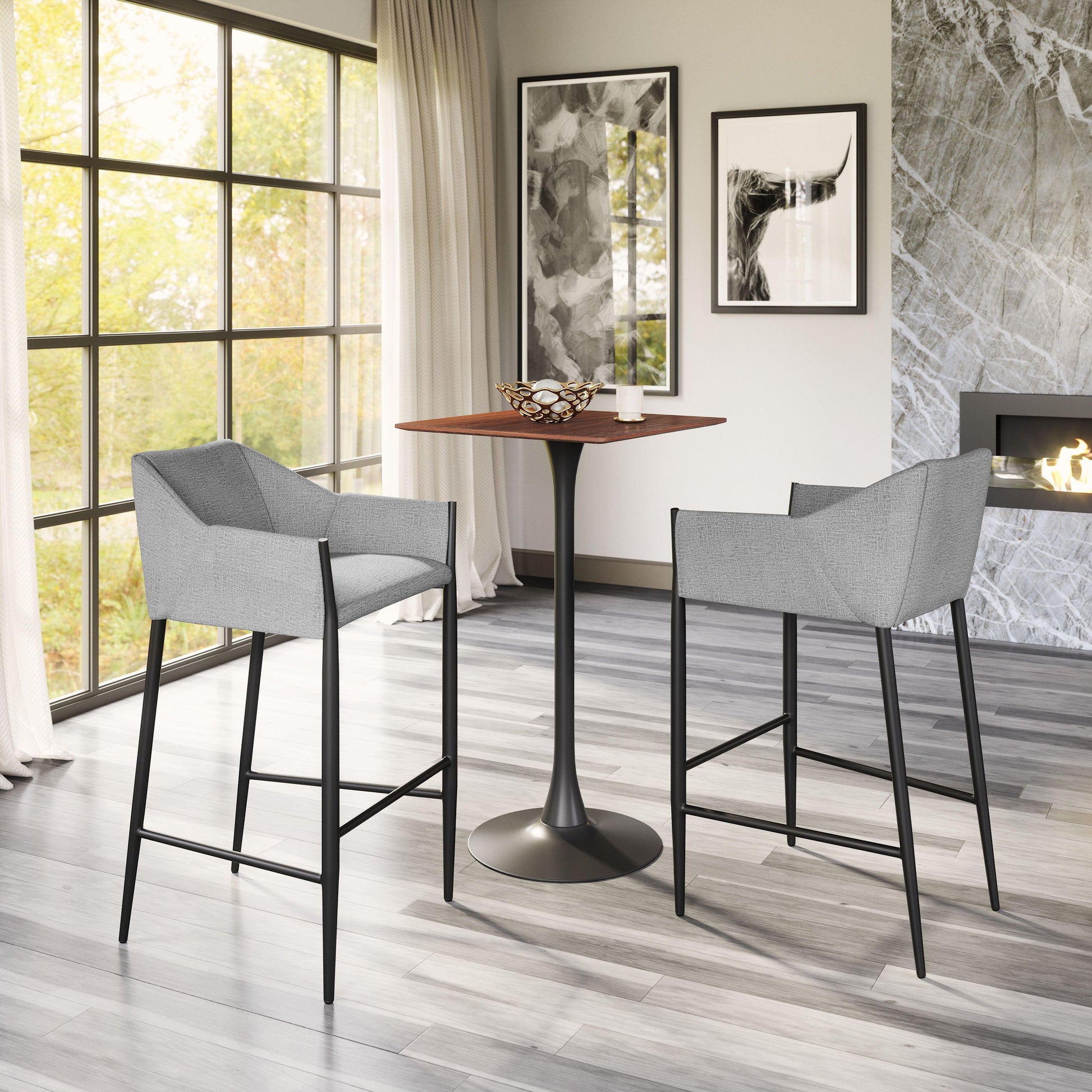 Andover Barstool Slate Gray - Disselt Designs
