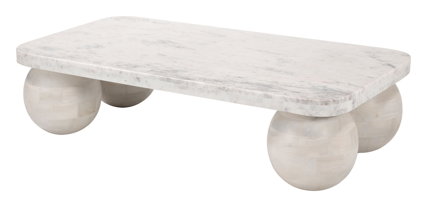 Camakat Coffee Table White & Whitewashed - Disselt Designs