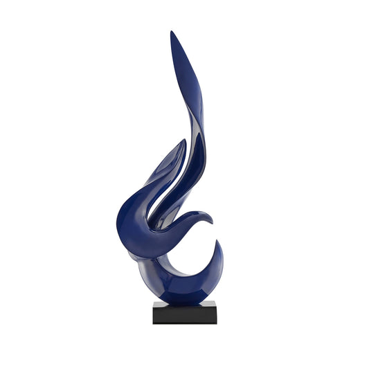 Navy Blue Flame Sculpture // TOP ONLY - Disselt Designs
