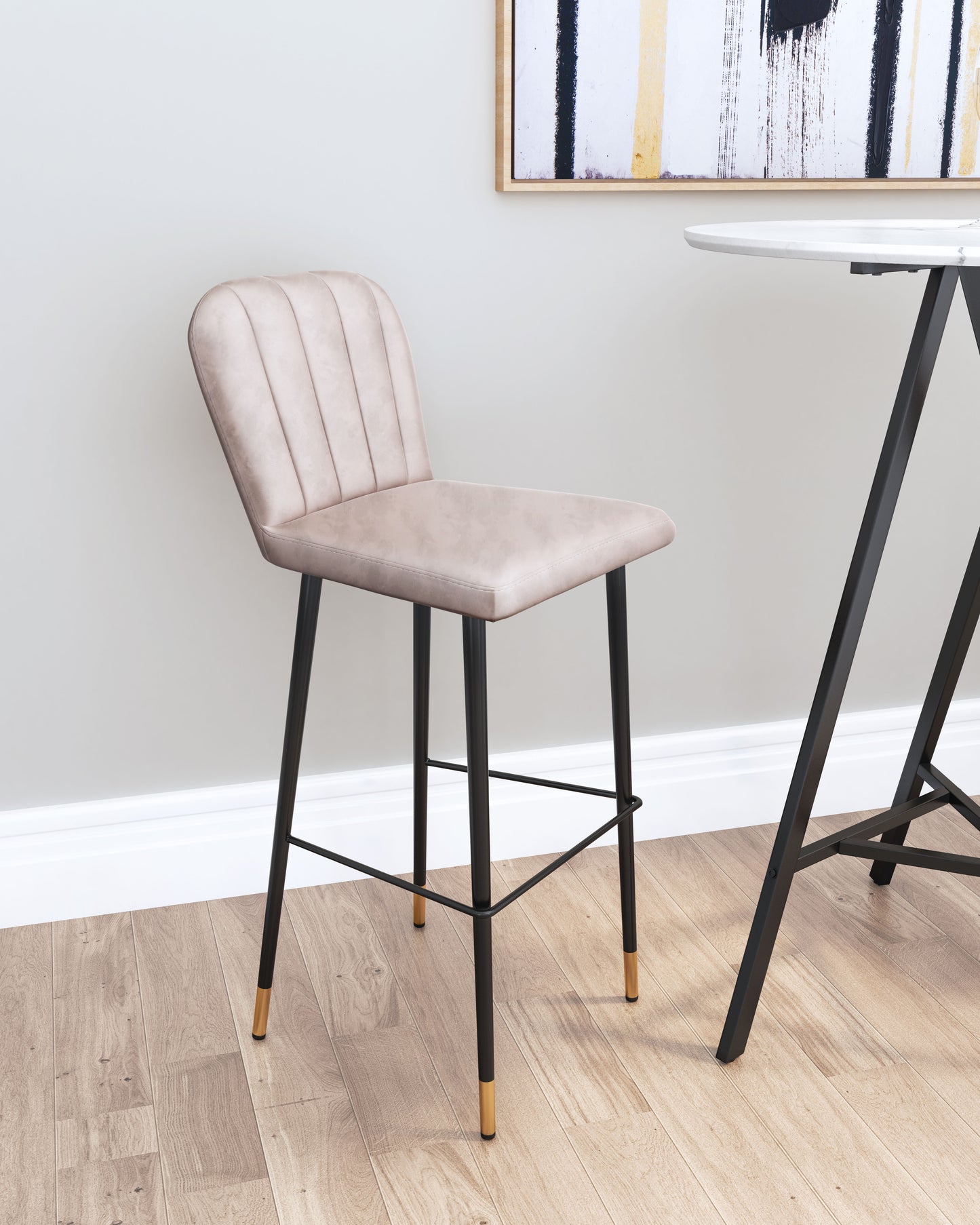 Manchester Barstool (Set of 2) Gray - Disselt Designs