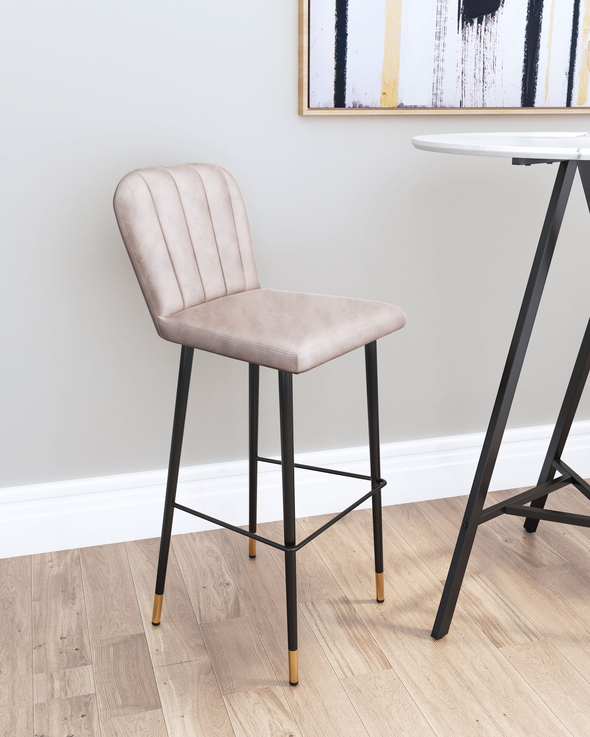 Manchester Barstool (Set of 2) Gray - Disselt Designs
