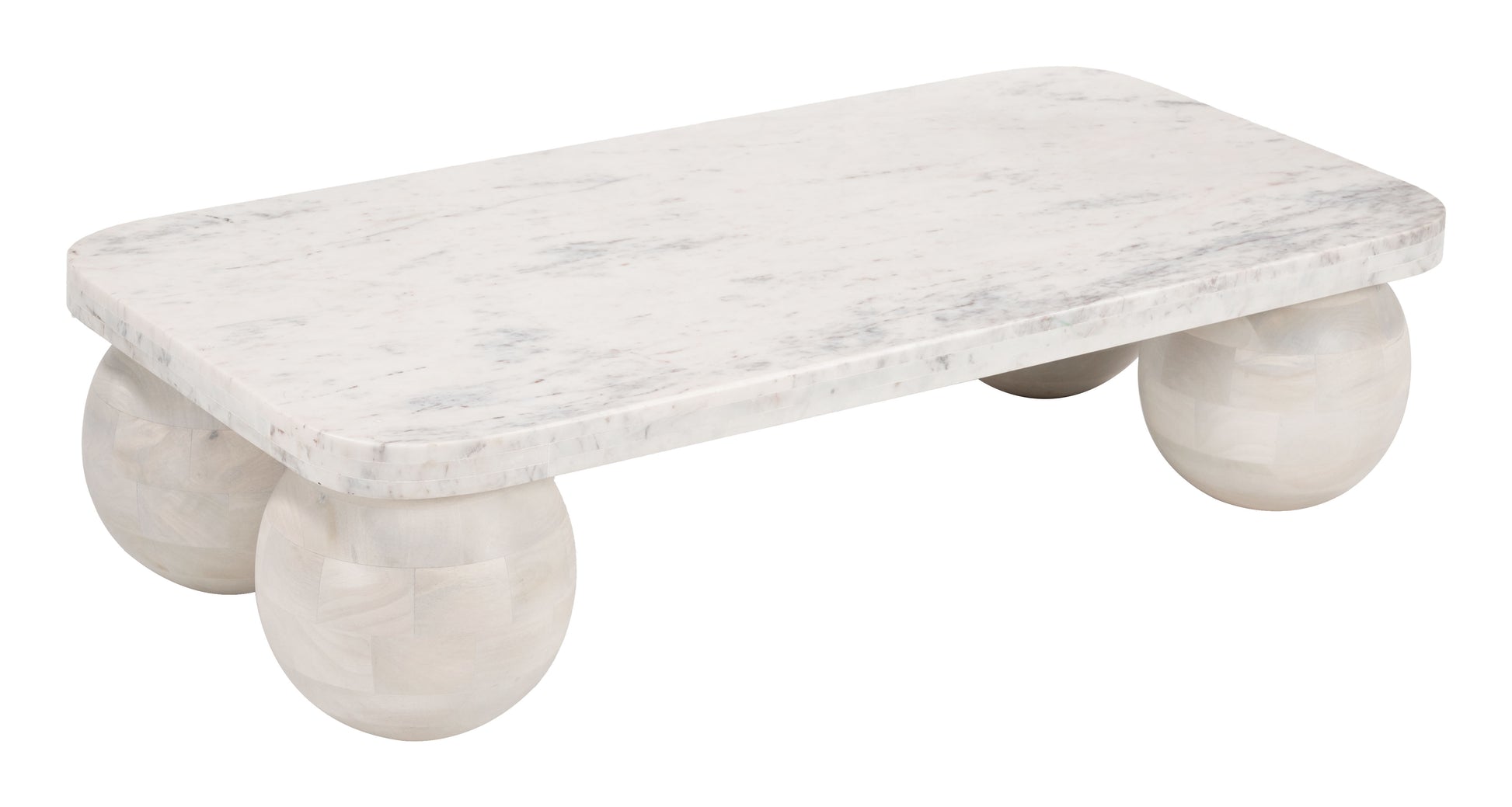 Camakat Coffee Table White & Whitewashed - Disselt Designs