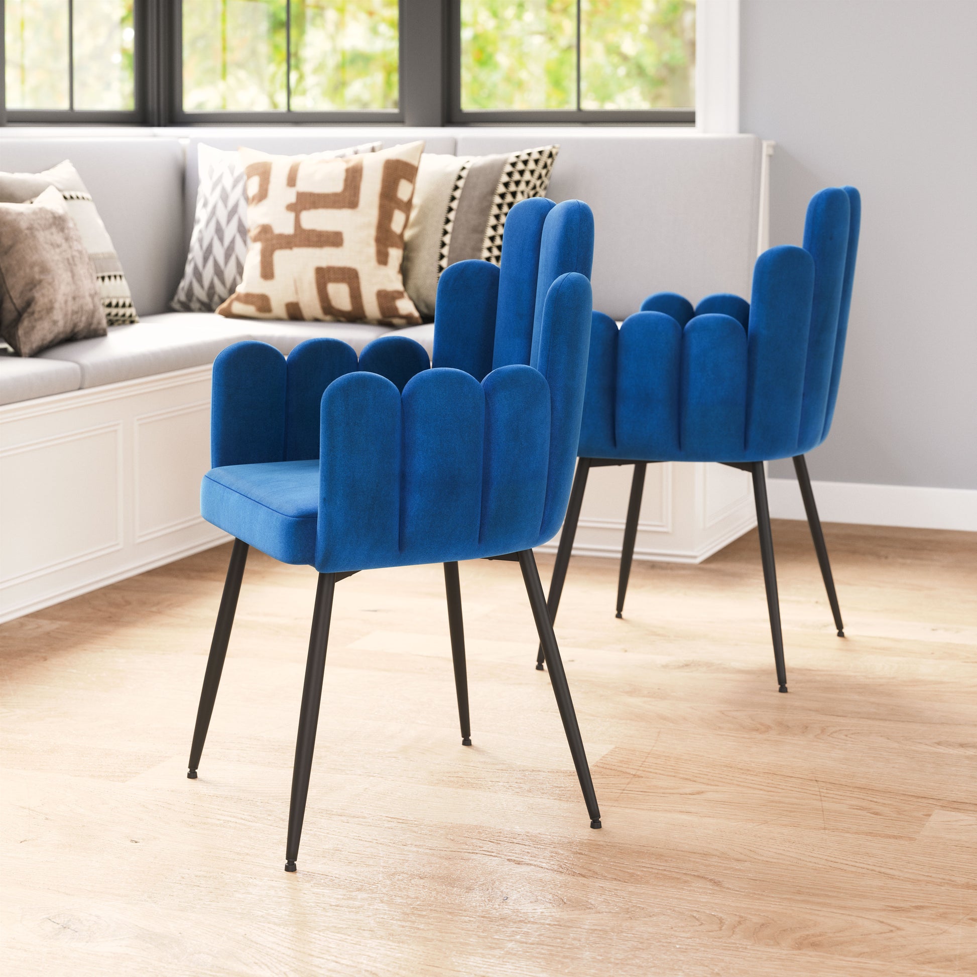 Noosa Dining Chair (Set of 2) Navy Blue - Disselt Designs