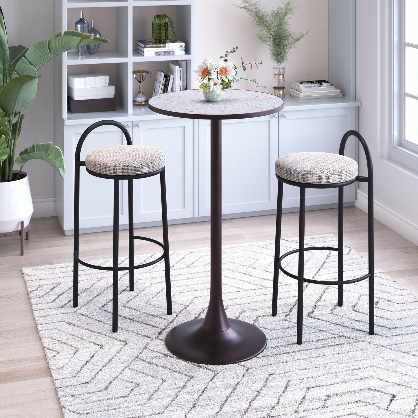 Bite Bar Table Gray & Bronze - Disselt Designs