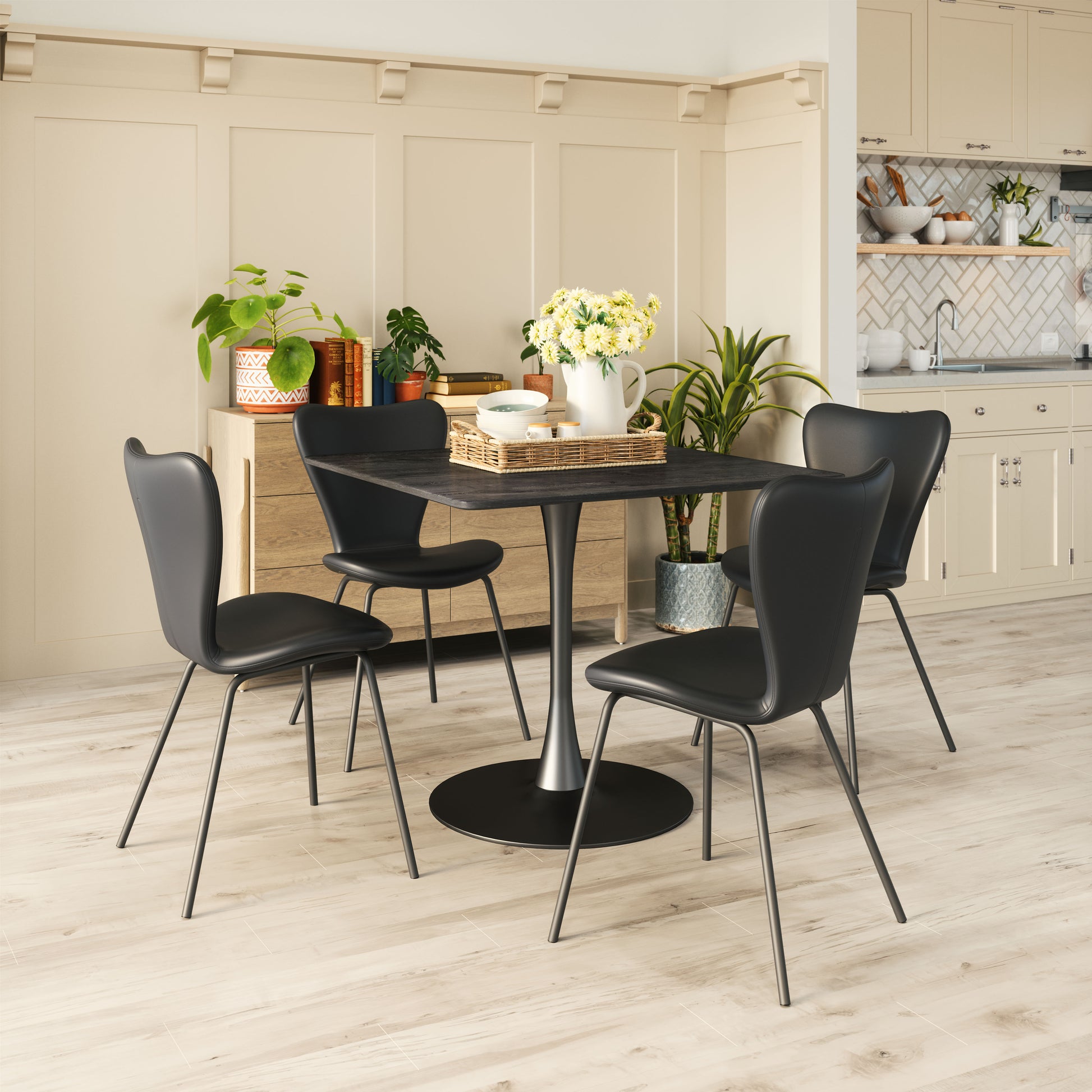 Torlo Dining Chair (Set of 2) Black - Disselt Designs