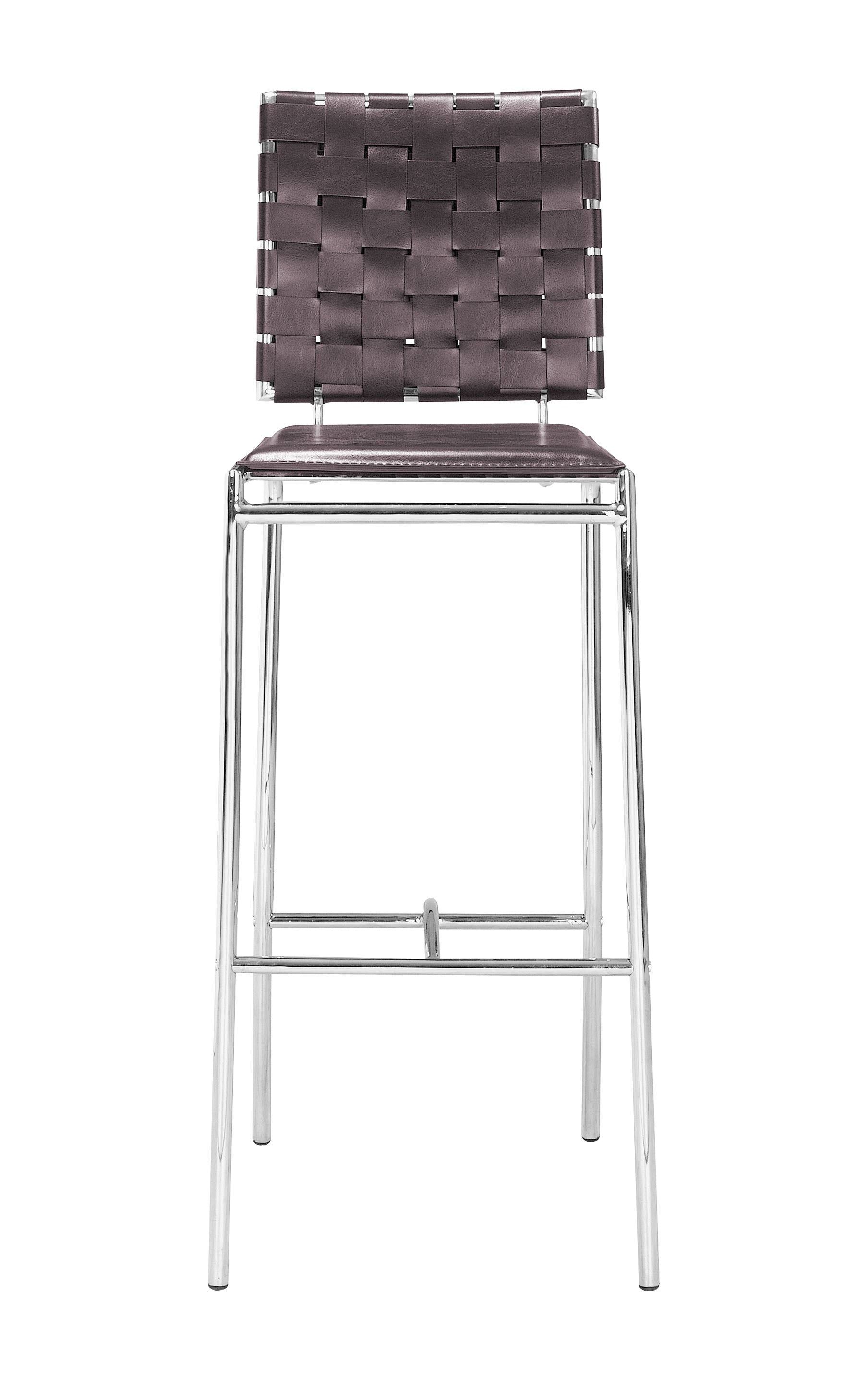 Criss Cross Barstool (Set of 2) Espresso - Disselt Designs