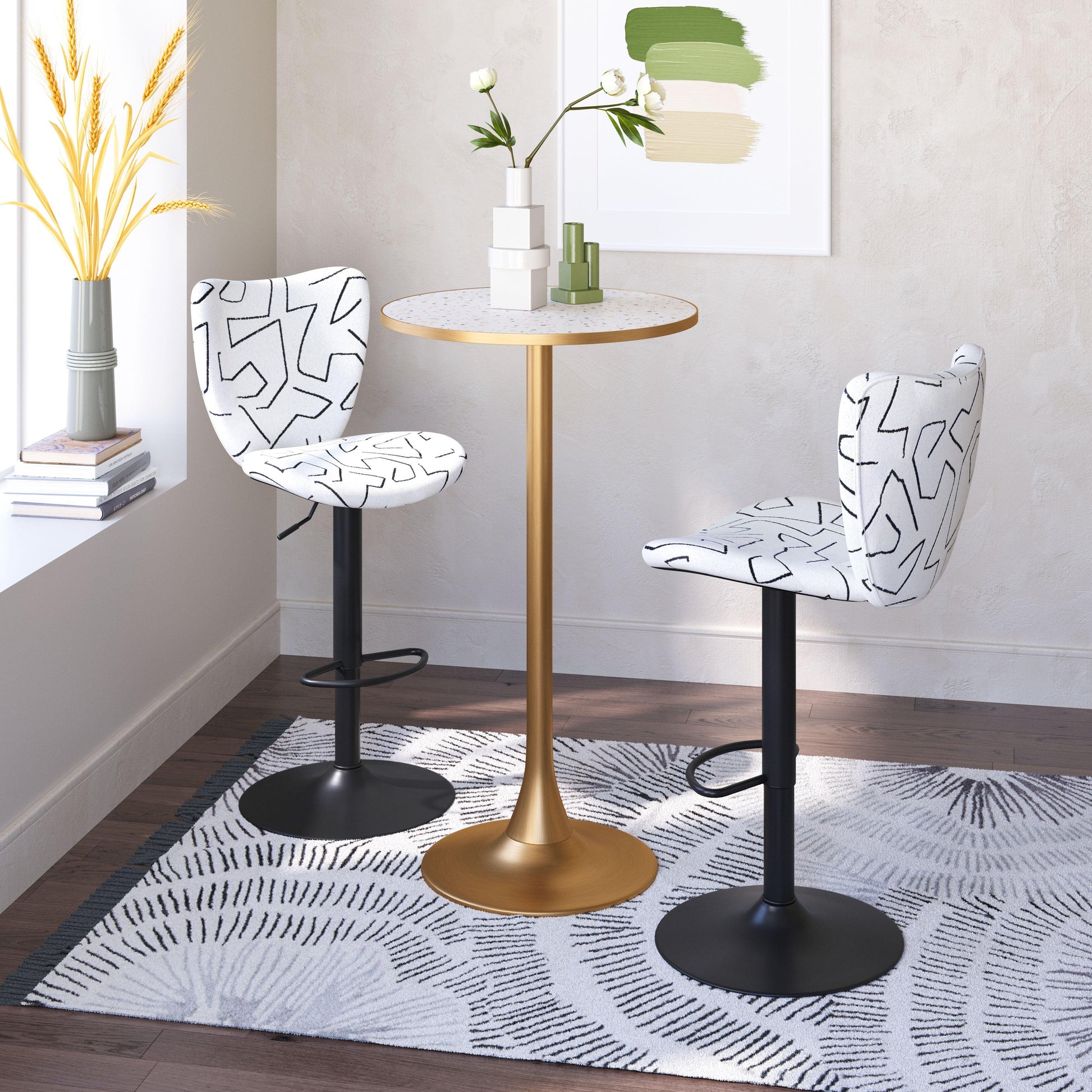 Bite Bar Table Beige & Gold - Disselt Designs