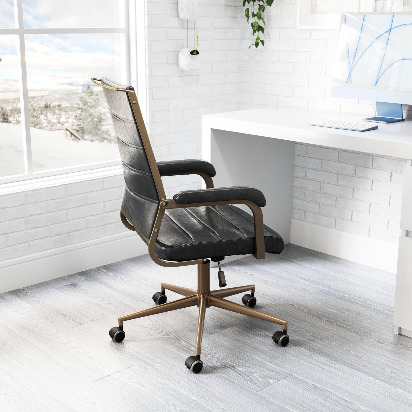 Auction Office Chair Vintage Black - Disselt Designs