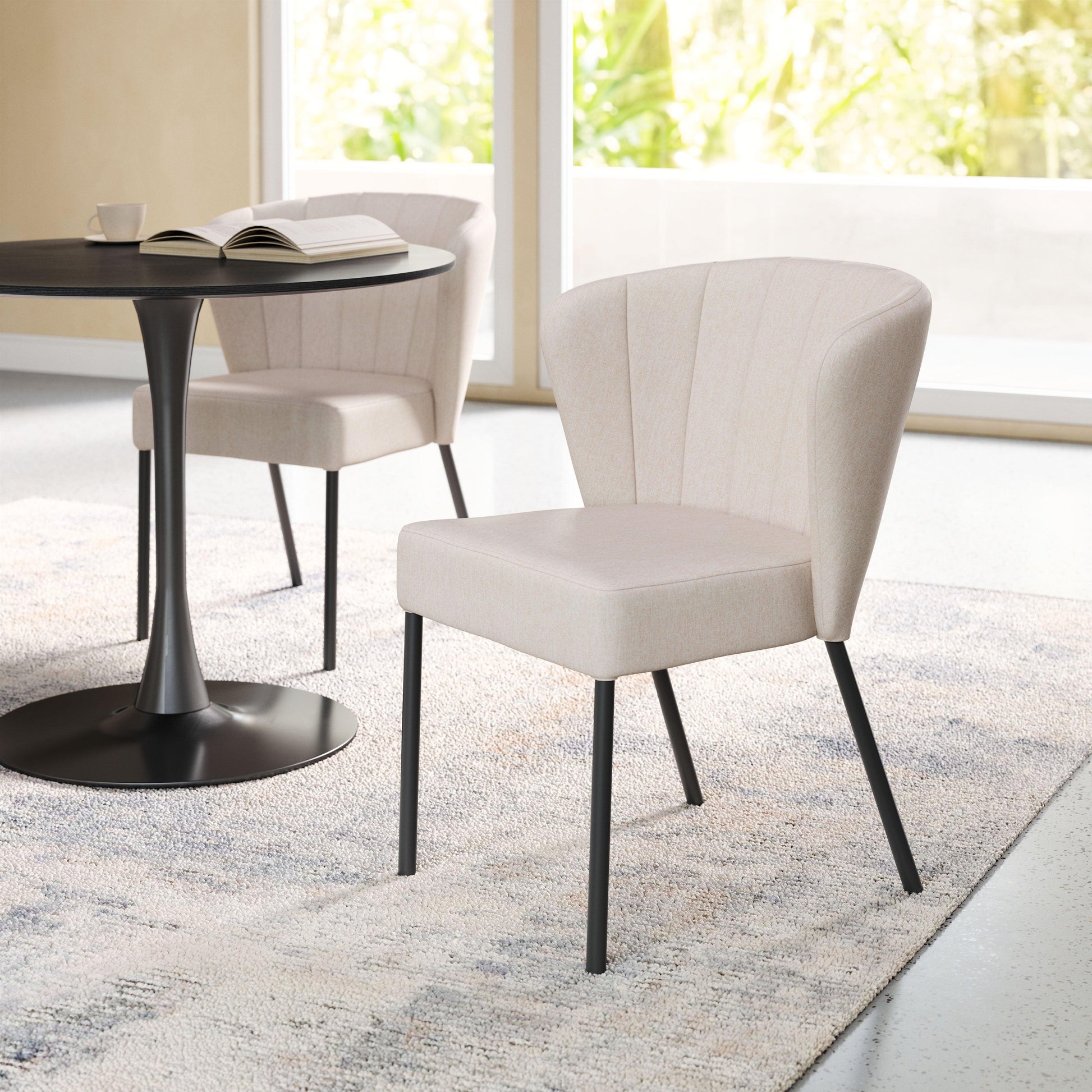 Aimee Dining Chair (Set of 2) Beige - Disselt Designs