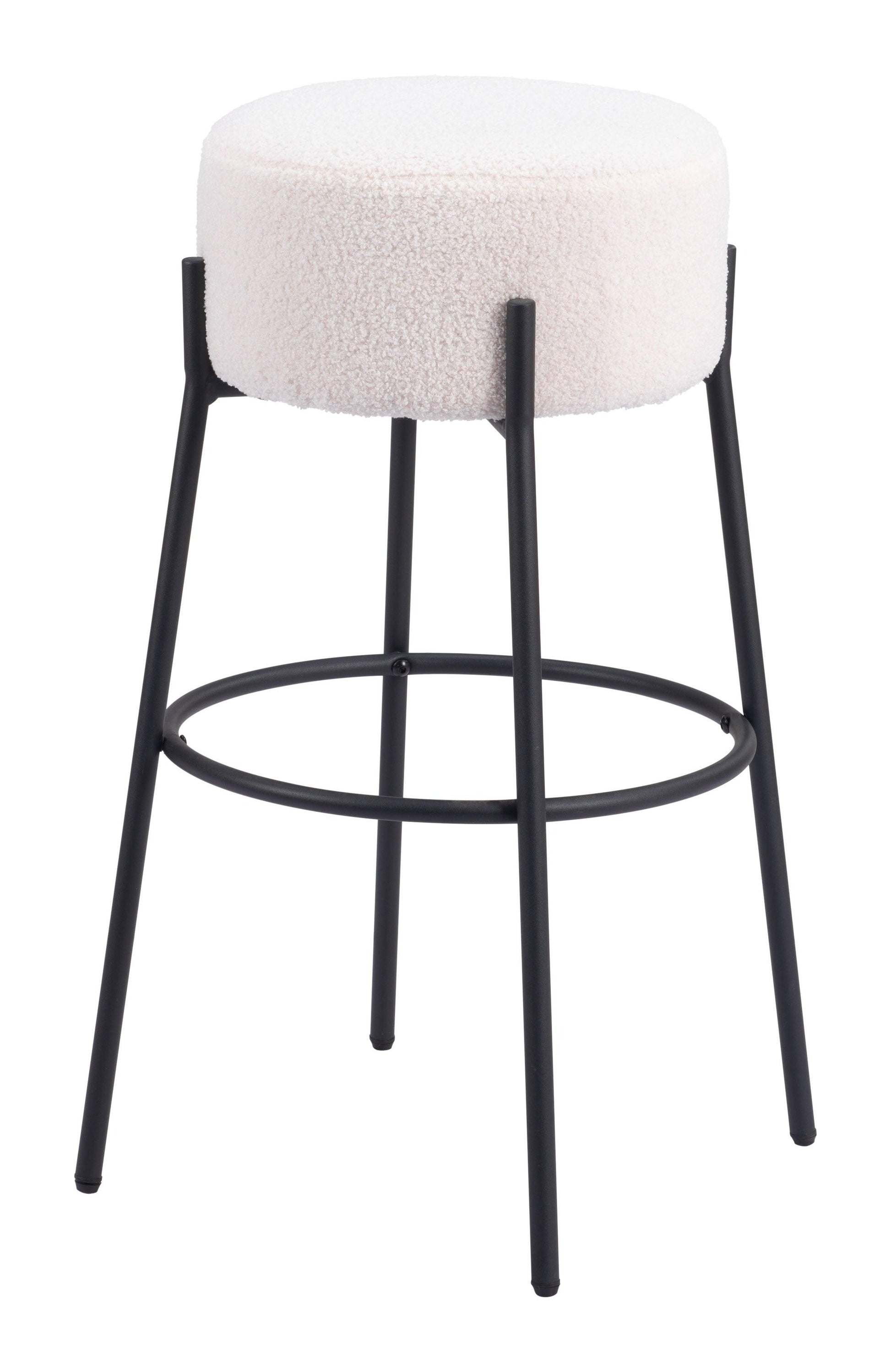 Blanche Barstool (Set of 2) Ivory - Disselt Designs