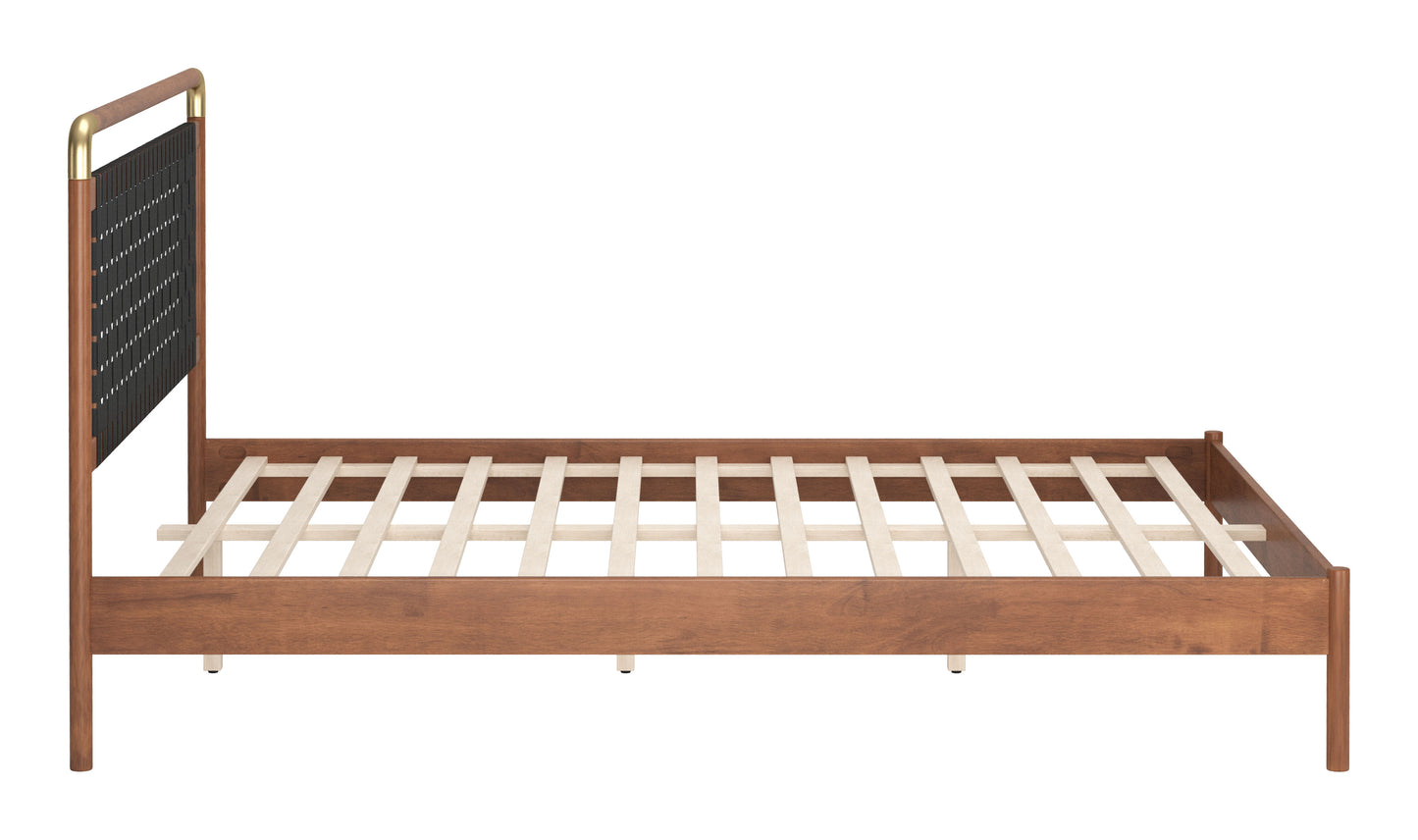 Netz Queen Bed Black & Walnut - Disselt Designs
