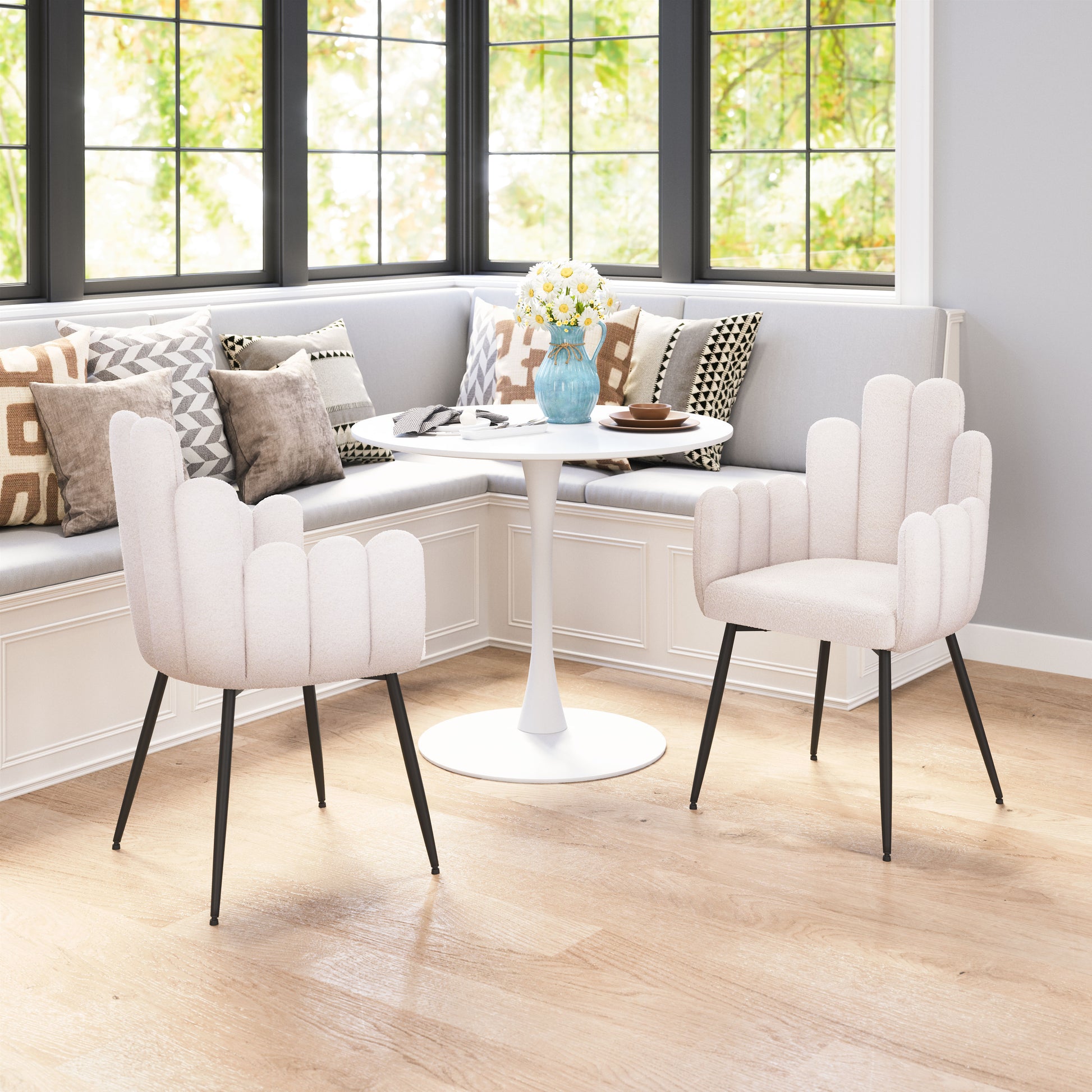 Noosa Dining Chair (Set of 2) Ivory - Disselt Designs