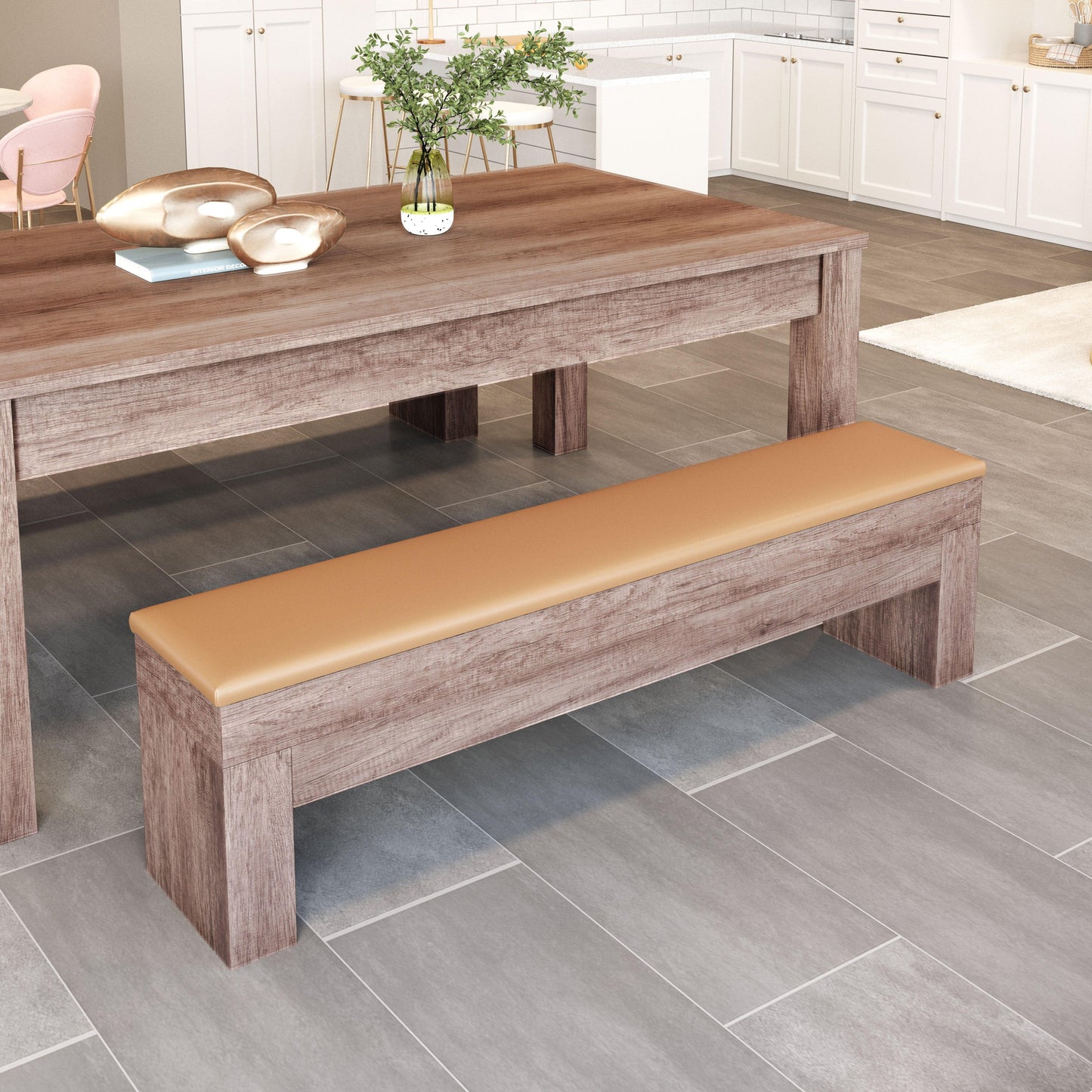 Bonker Storage Bench (Set of 2) Brown - Disselt Designs
