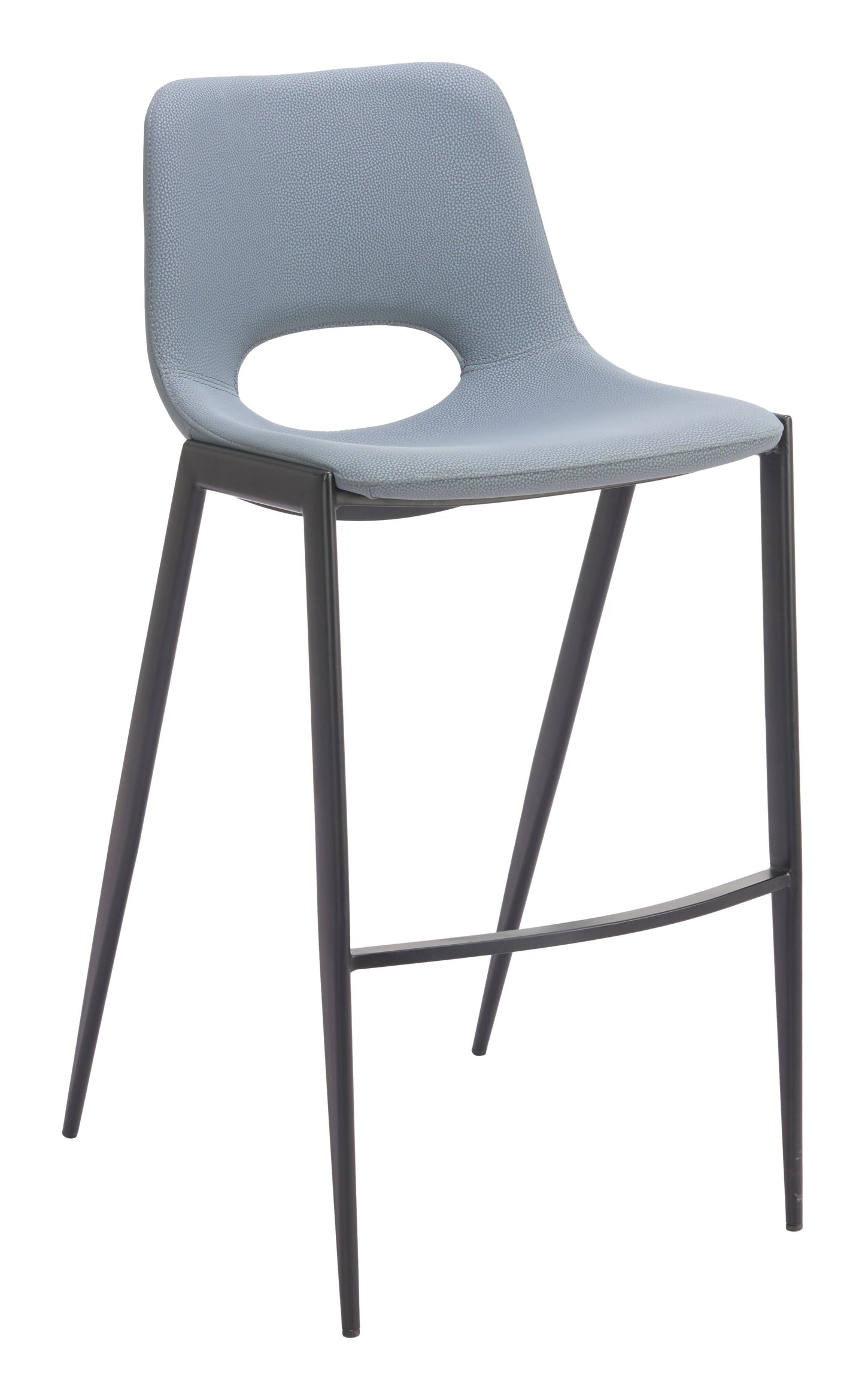 Desi Armless Barstool (Set of 2) Azure Gray - Disselt Designs