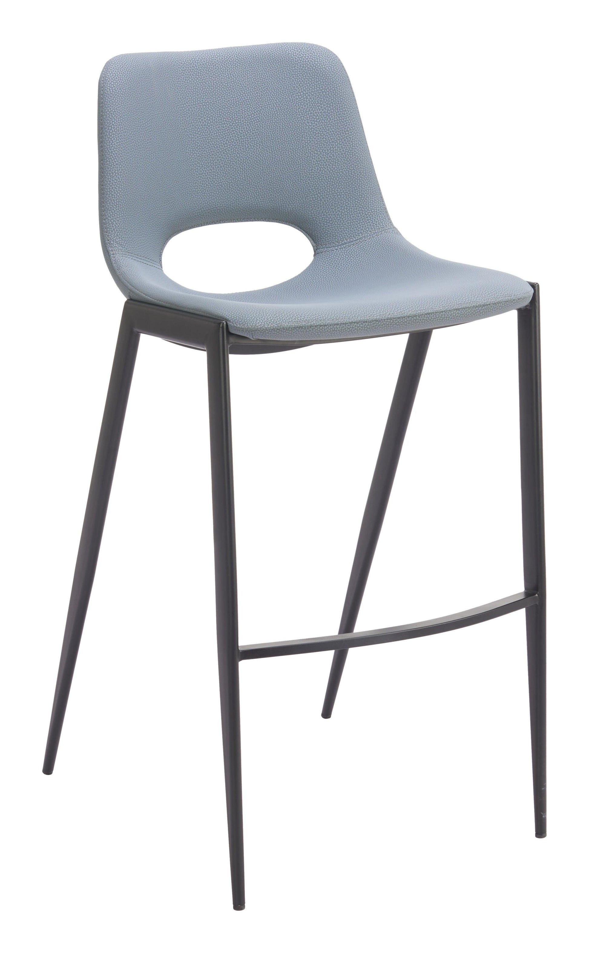 Desi Armless Barstool (Set of 2) Azure Gray - Disselt Designs