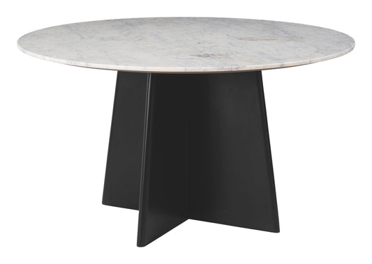 Strela Dining Table White & Black - Disselt Designs