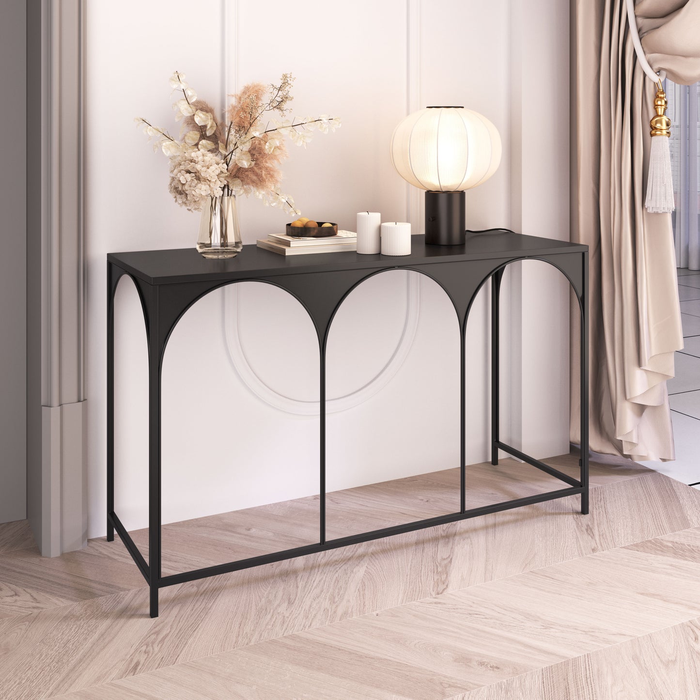 Loriet Console Table Black - Disselt Designs