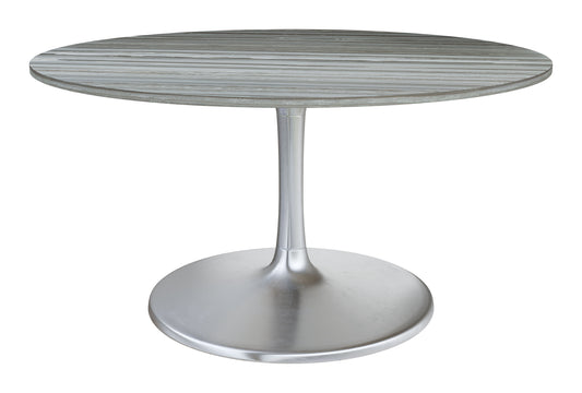 Star City Dining Table (60") Gray & Silver - Disselt Designs